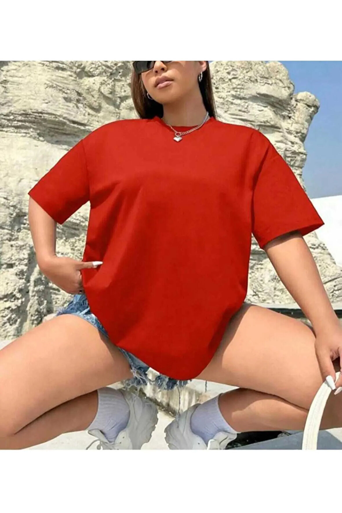 MALKOÇBEY BASKISIZ OVERSİZE UNİSEX BASİC T-ŞHİRT