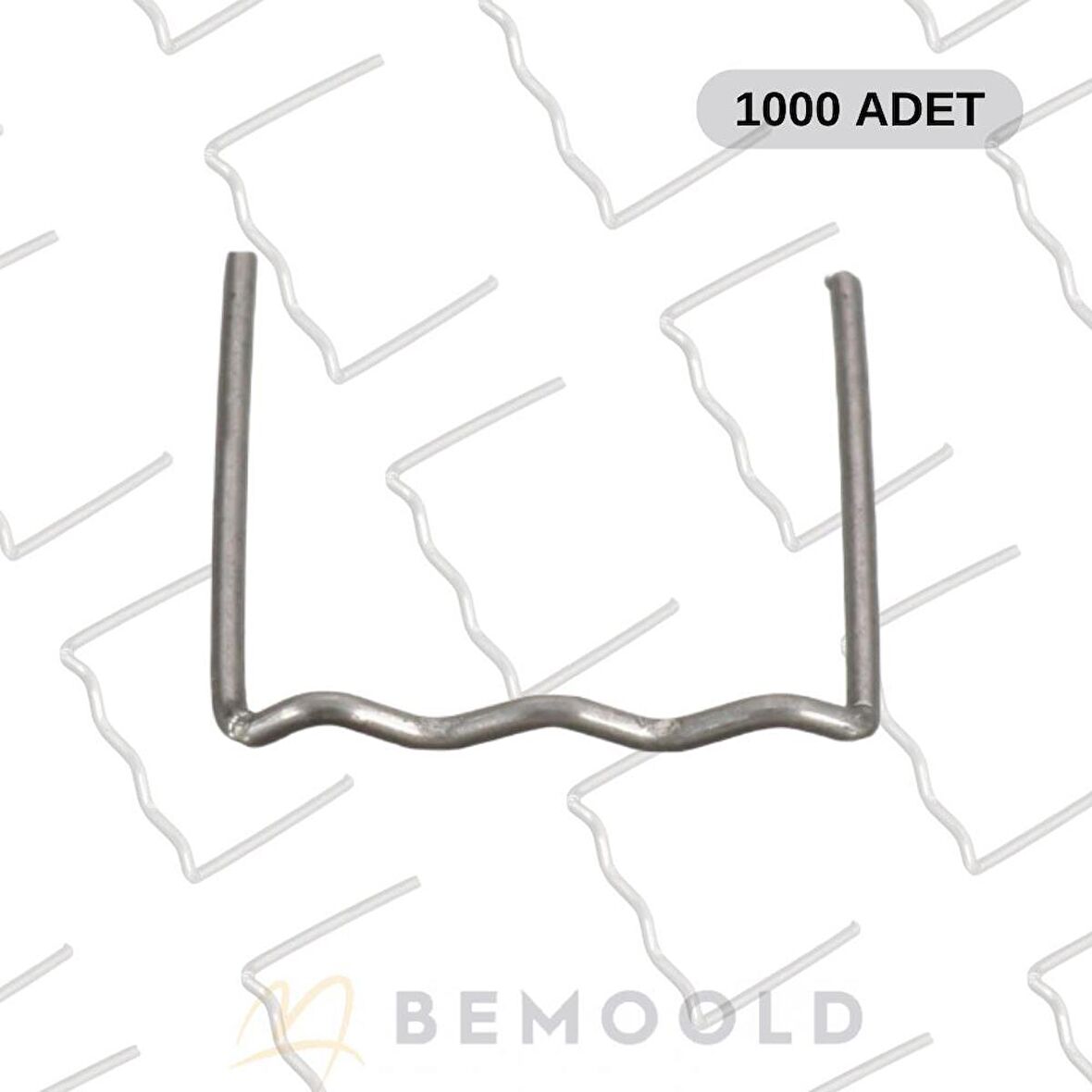 1000 ADET 0,8MM DÜZ TİP DALGALI KAYNAK ZIMBA TELİ