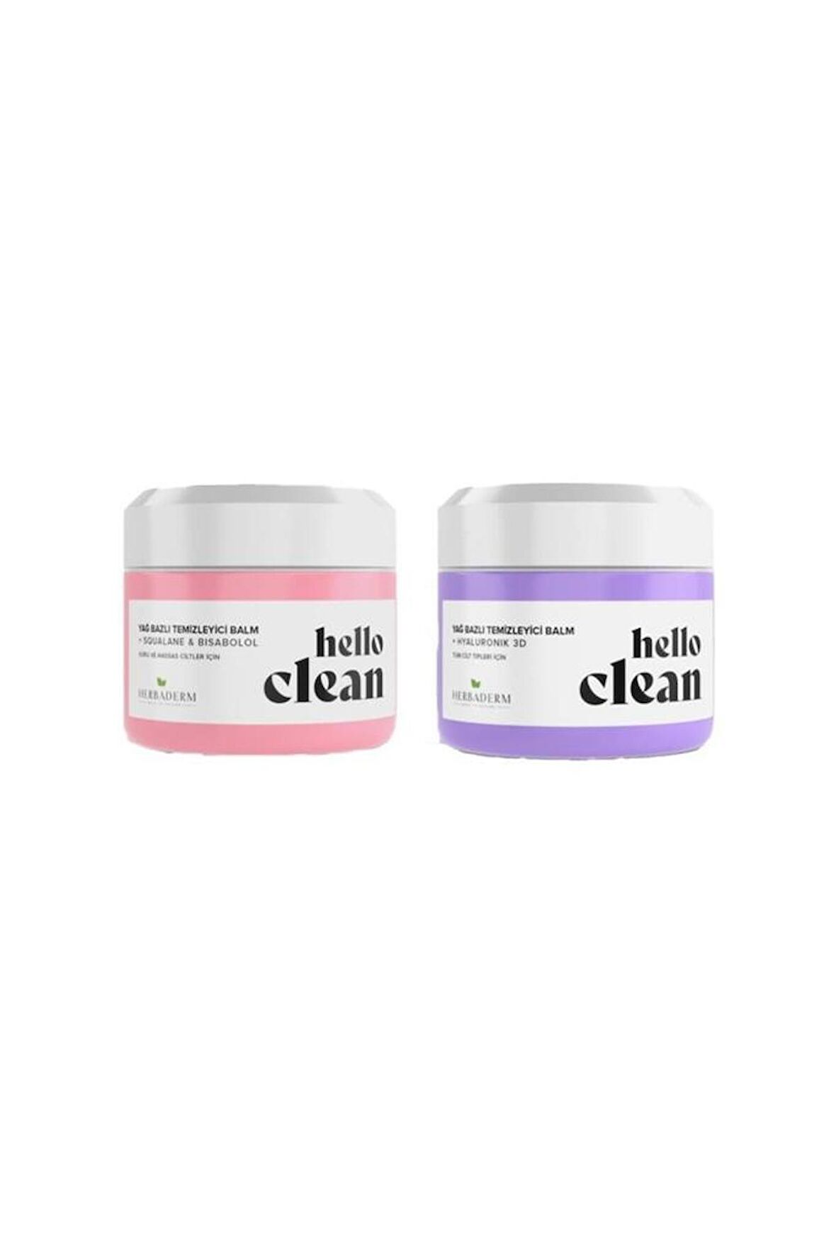 Herbaderm Hello Clean Yağ Bazlı Temizleyici Balm 100 Ml Squalane & Bısabolol + Hyaluronık 3d Yağ Bazlı Tem. 2 'li SET