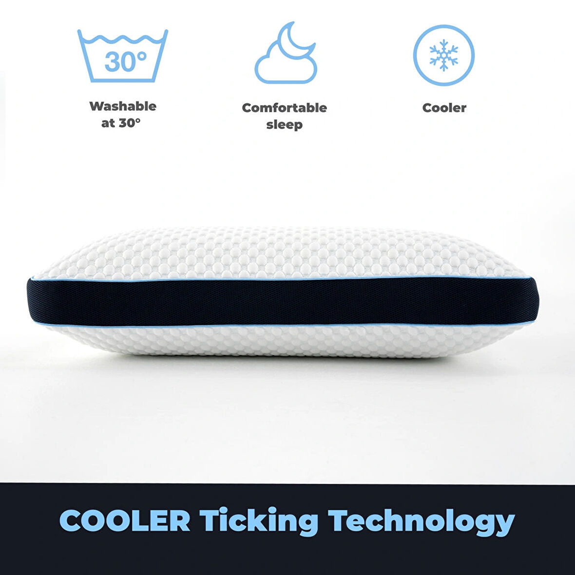Cooler Extreme Visco Yastık, Ortopedik Boyun Yastığı Ergonomik Yastık, Yastık, Serinletici Soğuk yastık