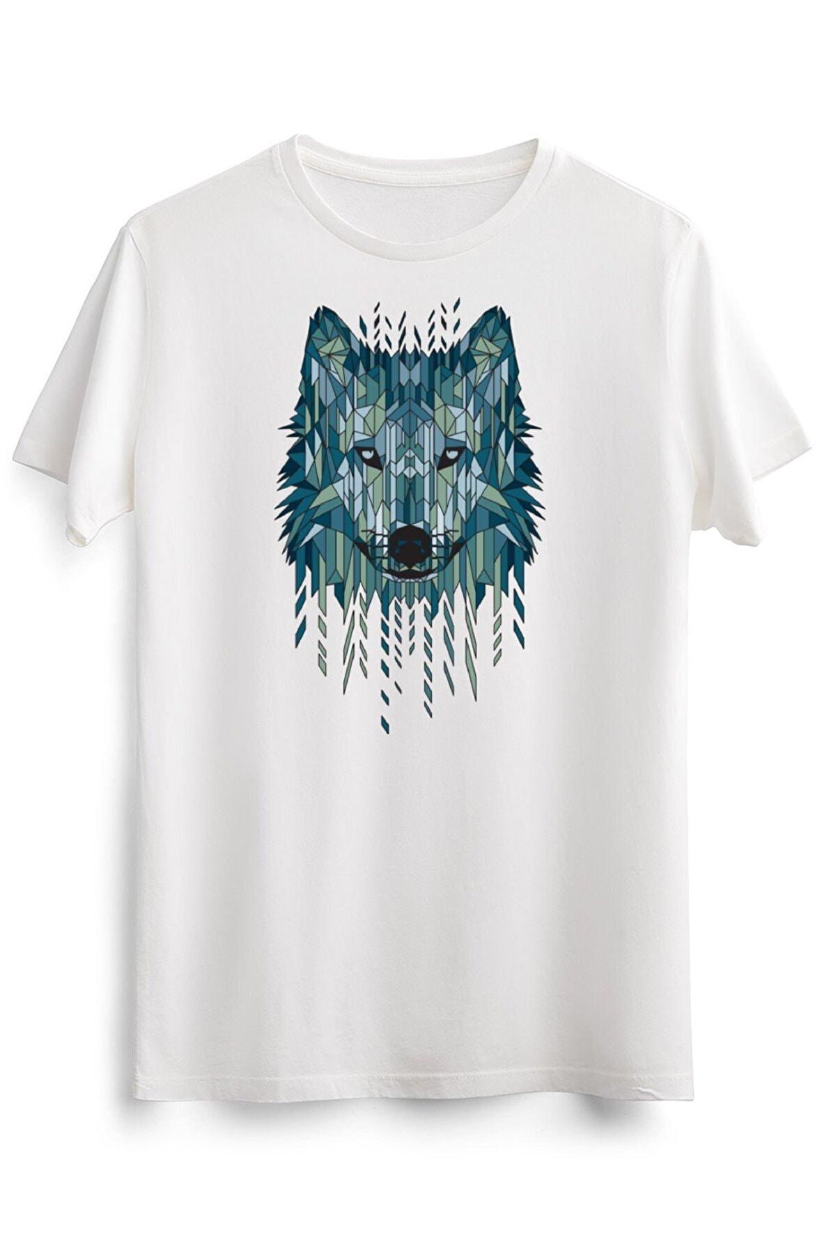 Erkek Beyaz Geometric Wolf