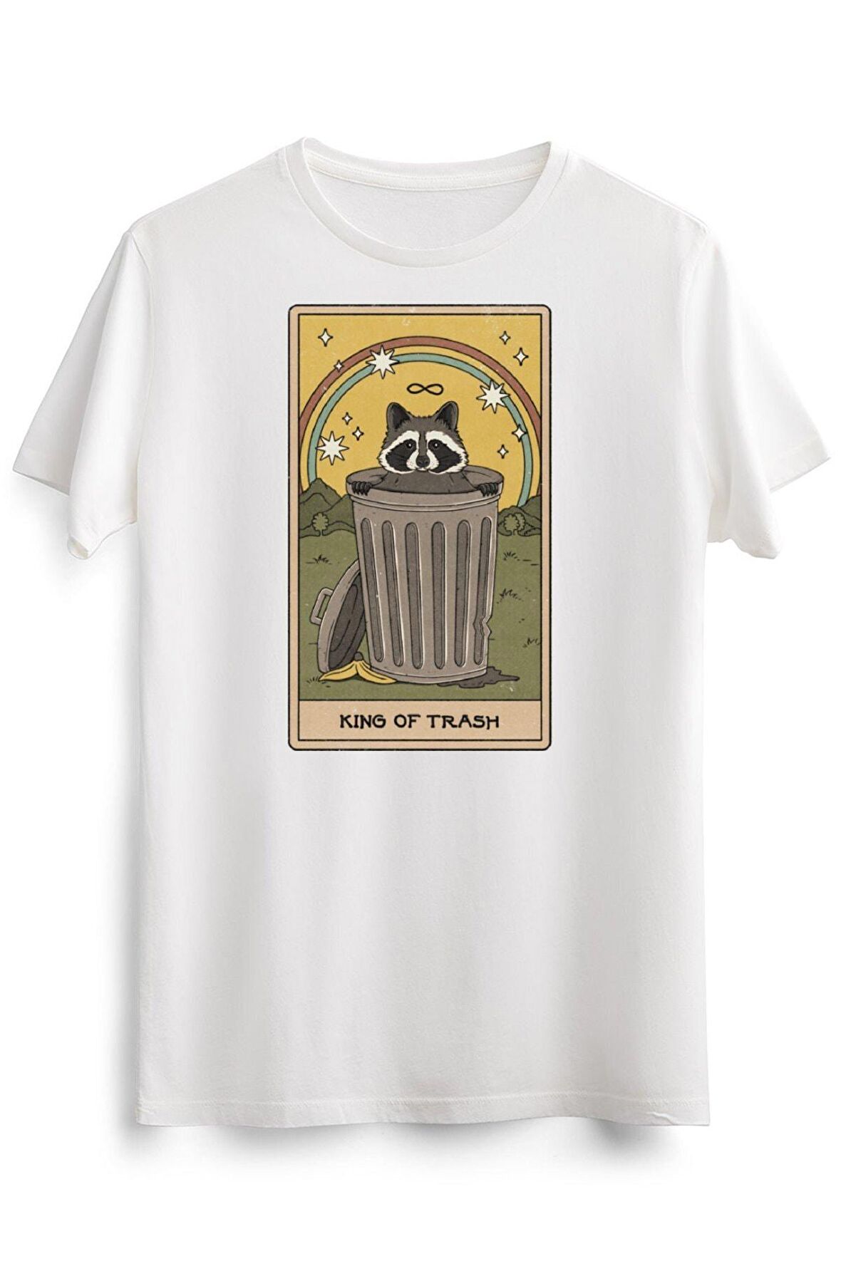 Erkek Beyaz King Of Trash