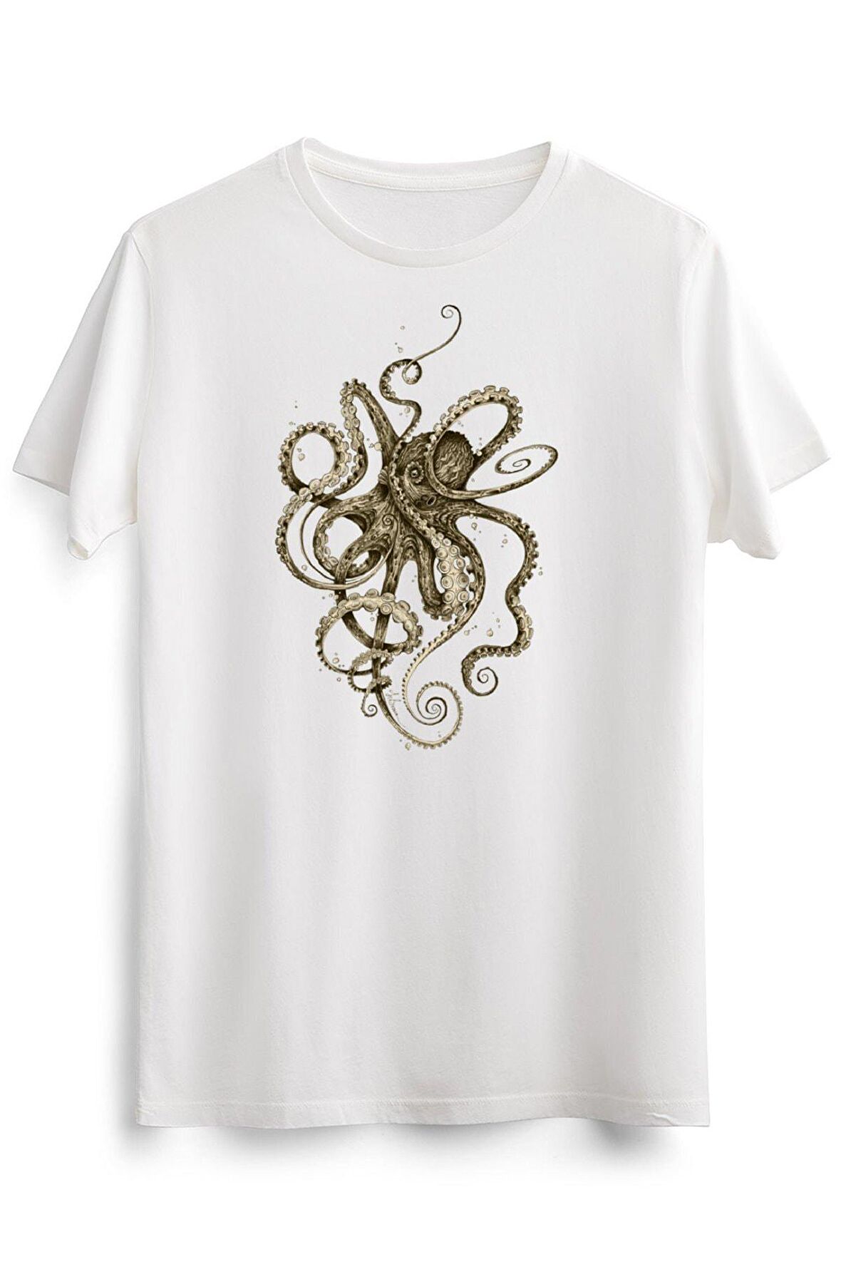 Erkek Beyaz Octopsychedelia Sepia