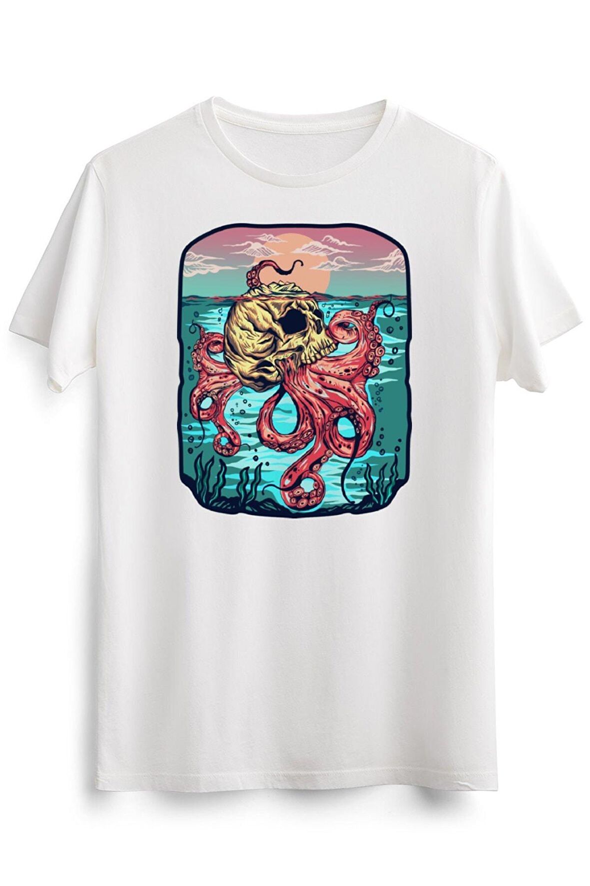 Erkek Beyaz Sunrise Octopus Skull