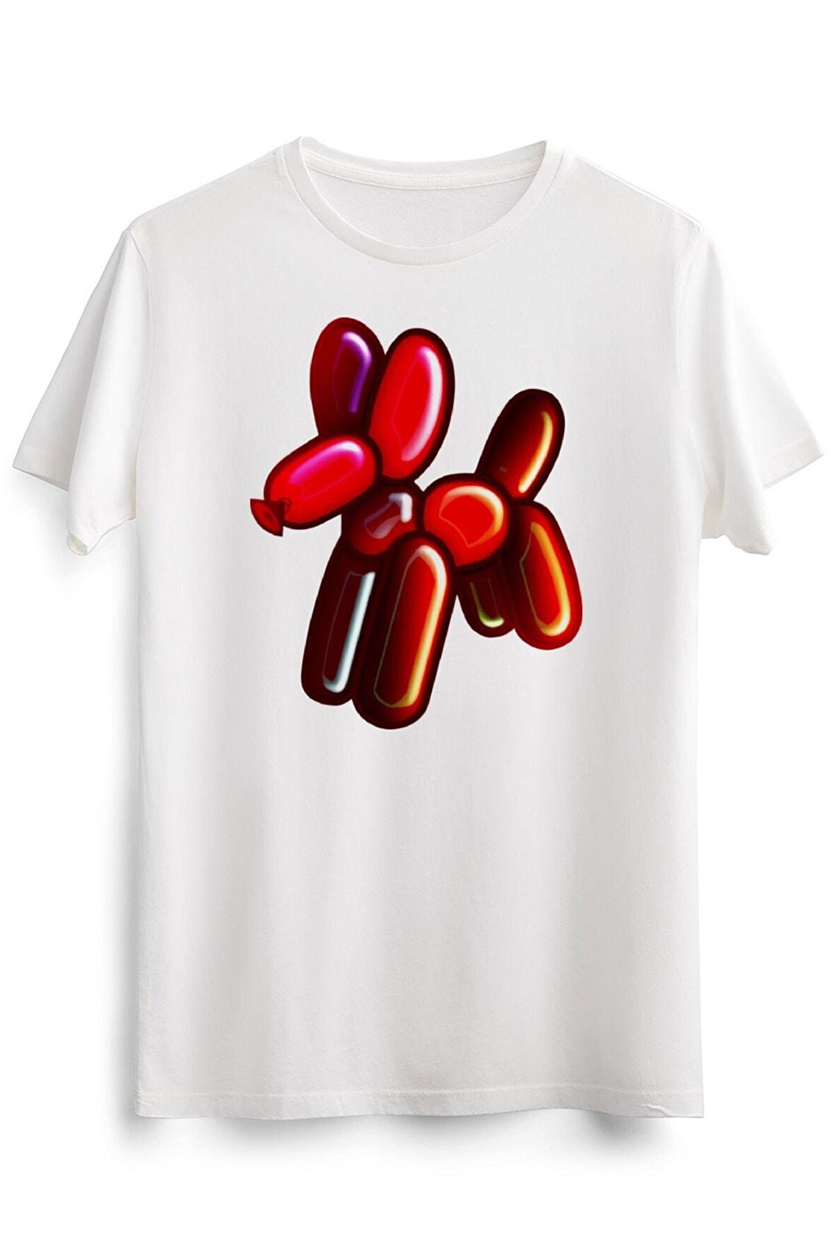Erkek Beyaz Balloon Animal - Dog (red)