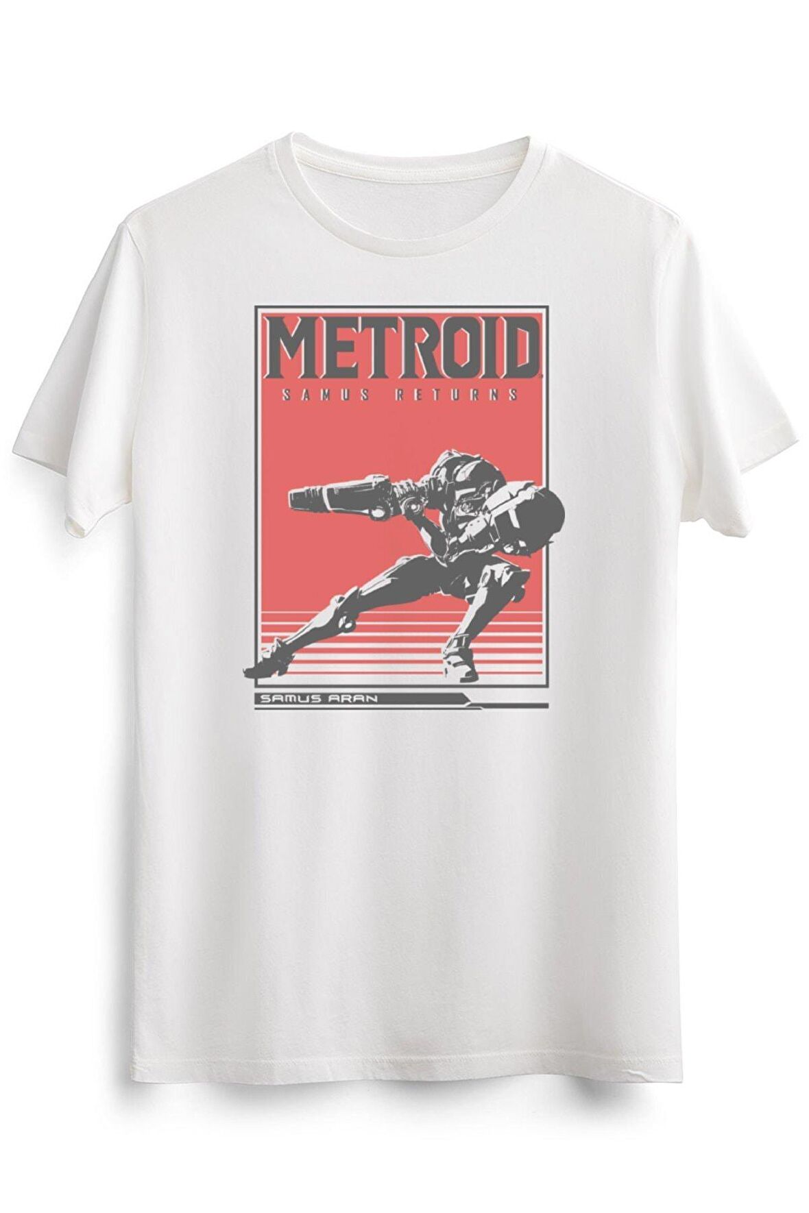 Erkek Beyaz Retro Samus