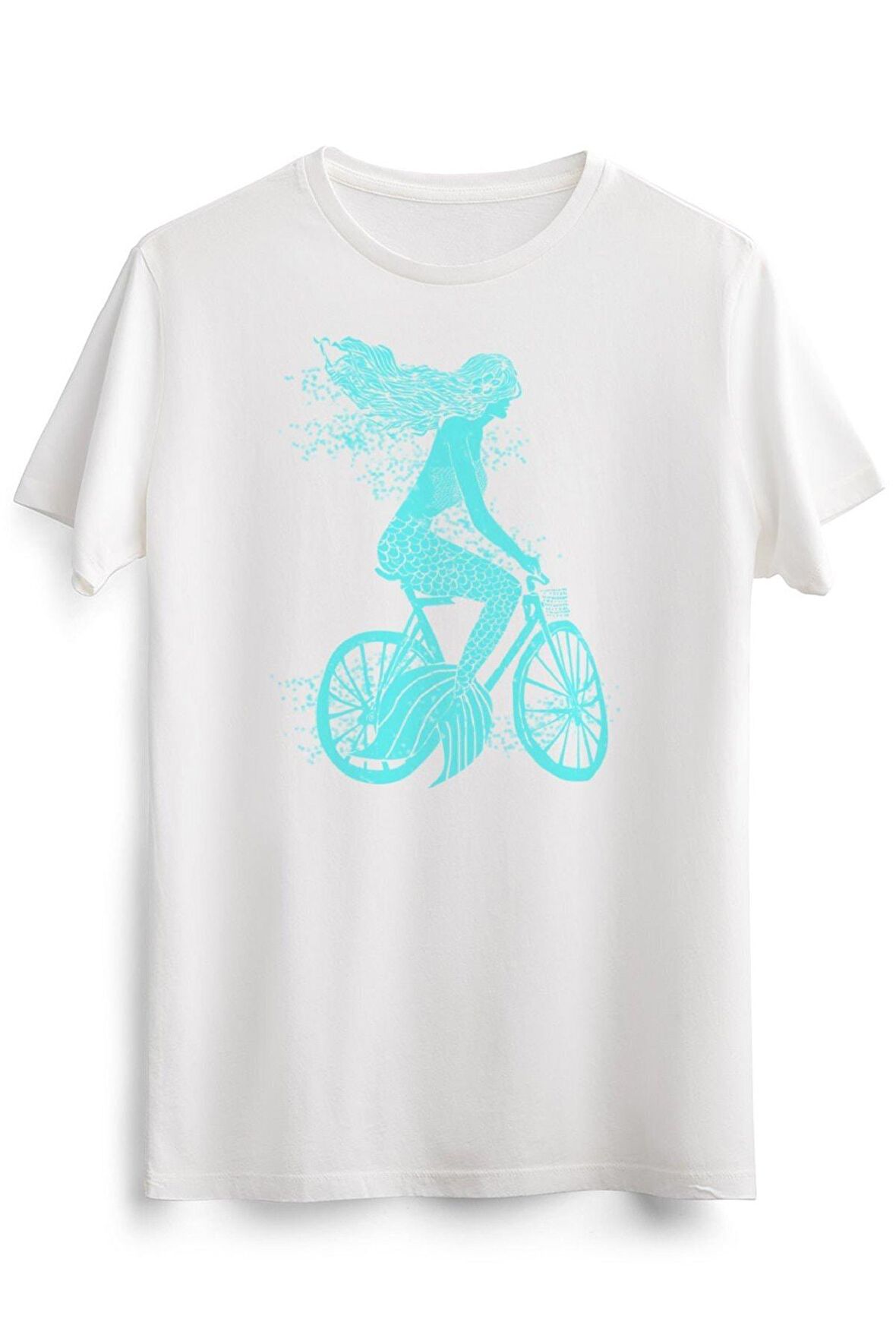 Erkek Beyaz Mermaid On A Bike