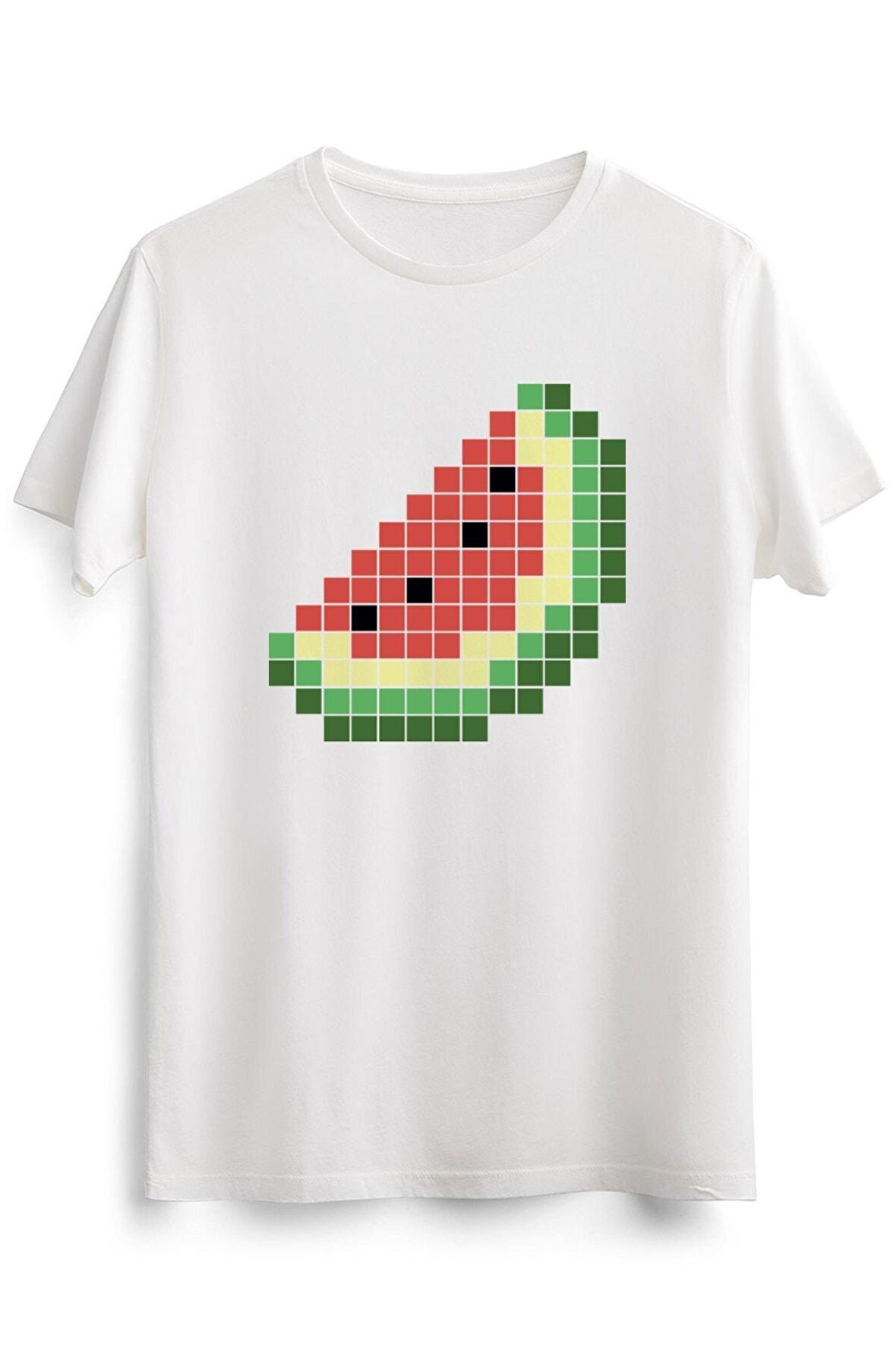 Erkek Beyaz Pıxel Watermelon