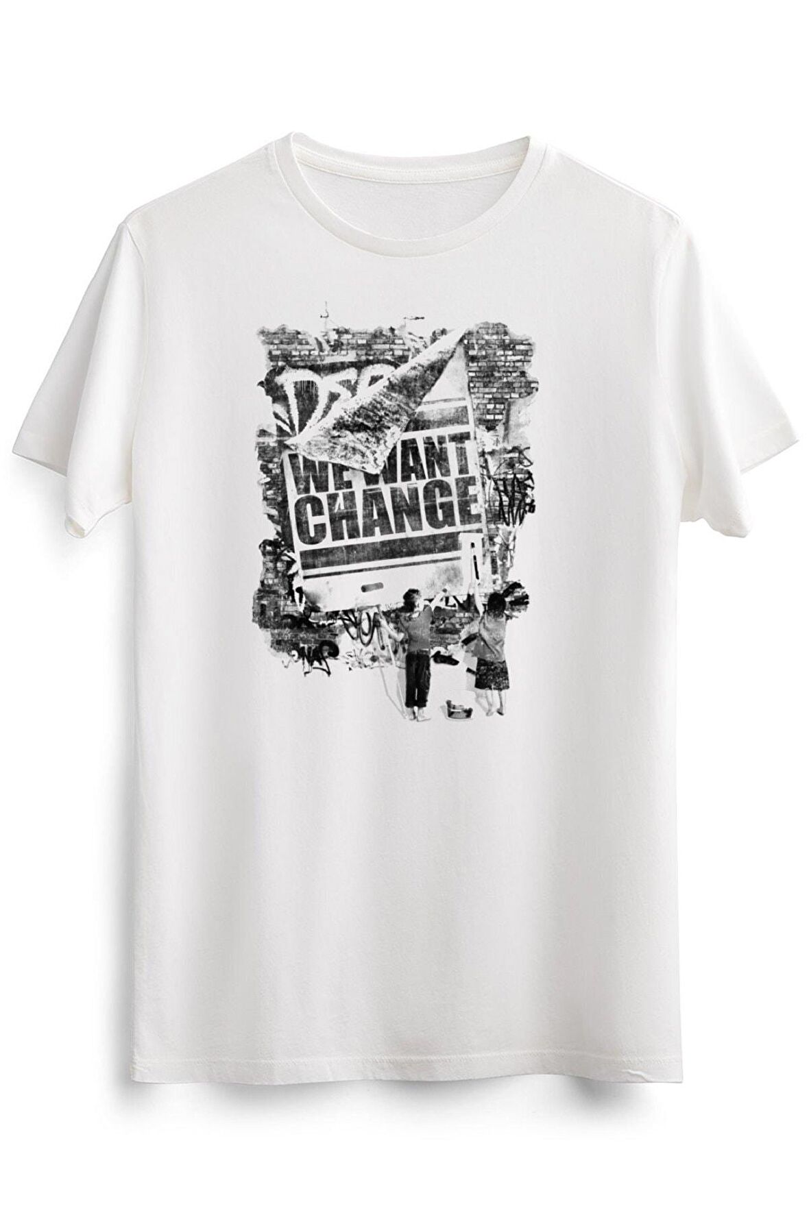 Erkek Beyaz We Want Change