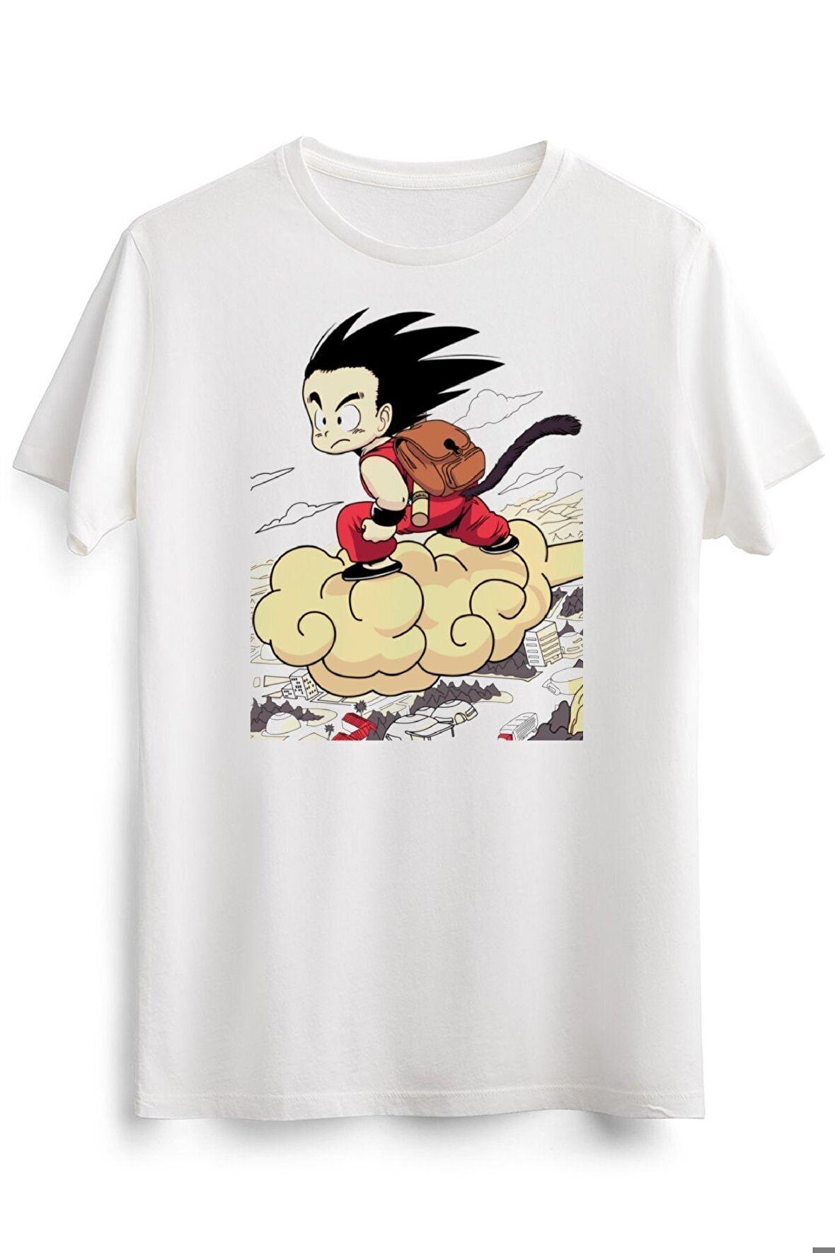 Erkek Beyaz Kid Goku In The Flying Nimbus - Dragon Ball