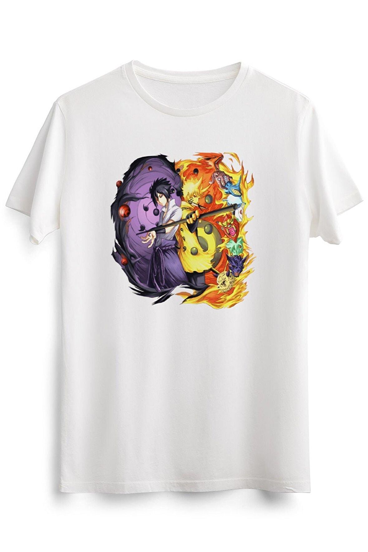 Erkek Beyaz Naruto And Sasuke - Two God's