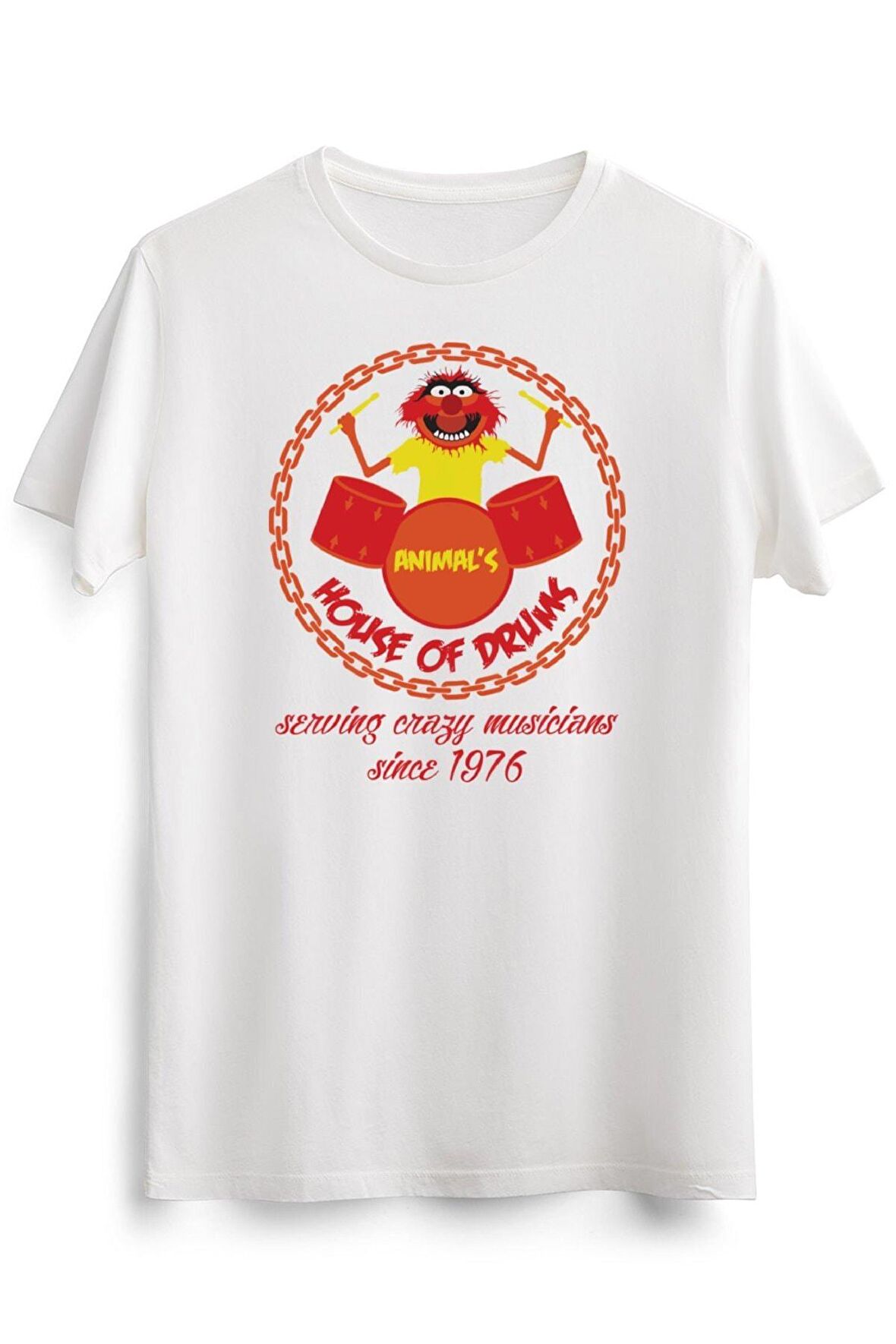 Erkek Beyaz Muppets House Of Drums