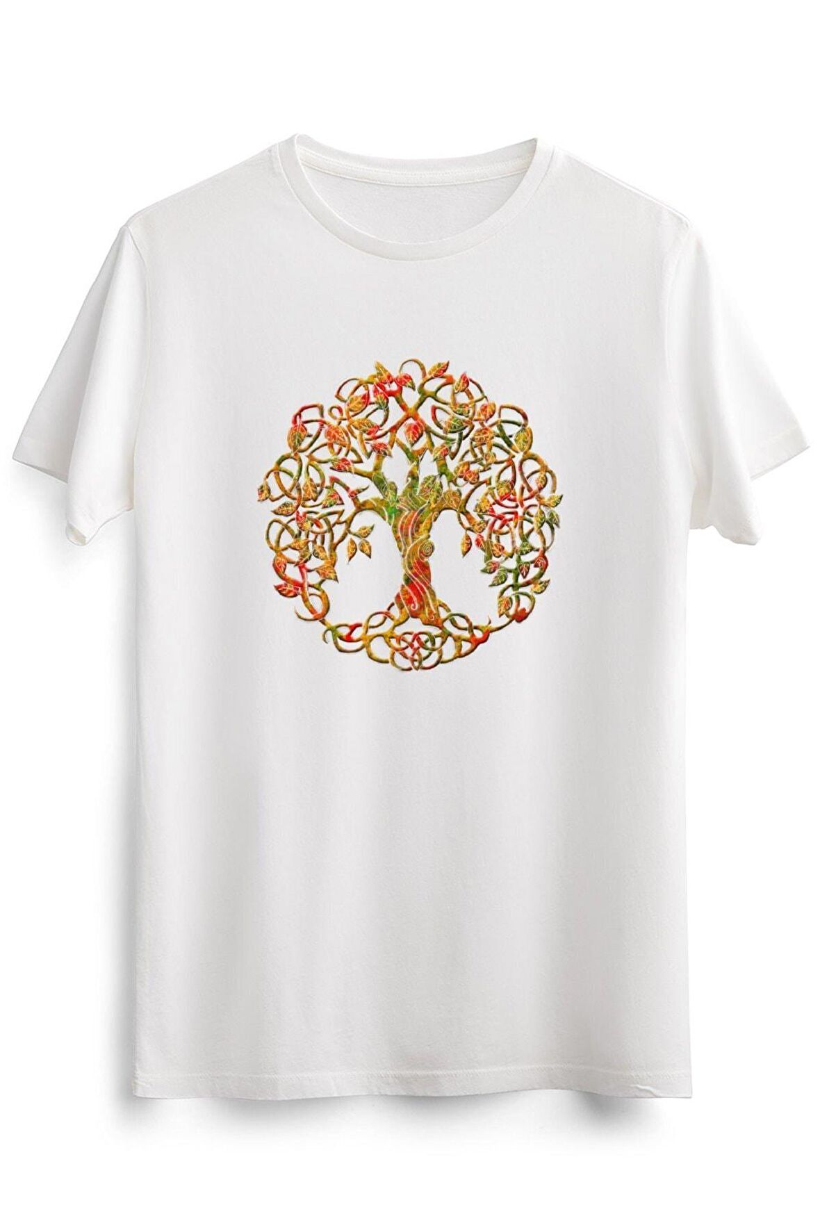 Erkek Beyaz Tree Of Life Orange