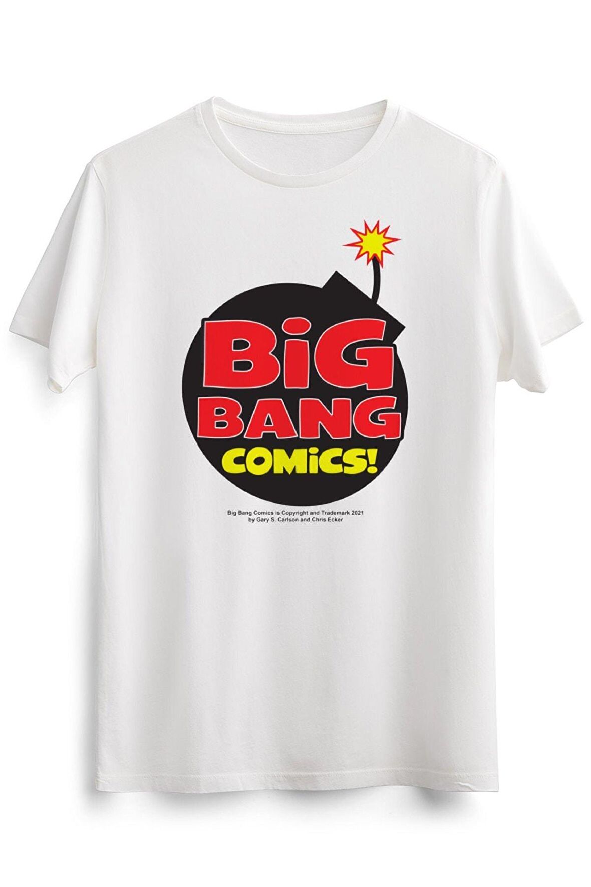 Erkek Beyaz Big Bang Comics Logo Shirts