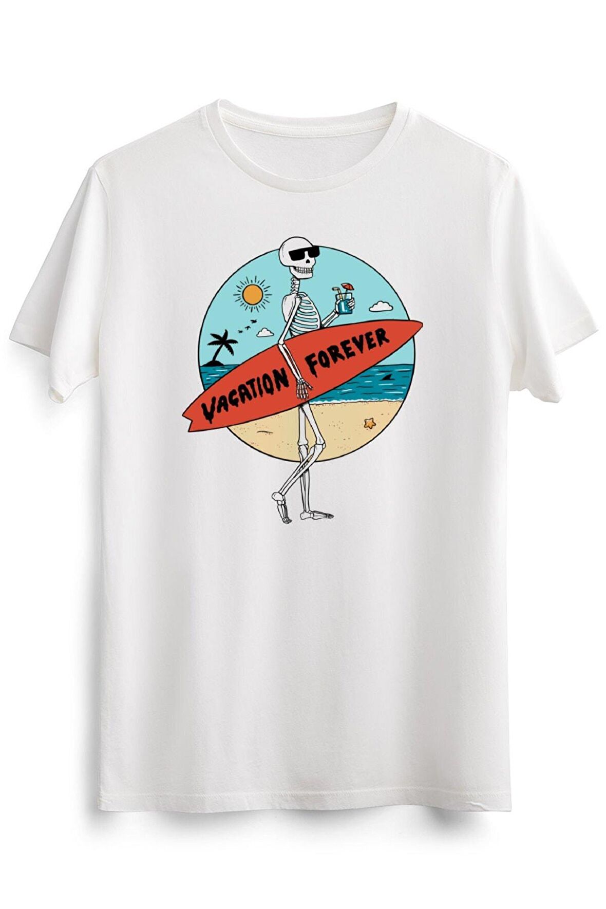 Erkek Beyaz Vacation Forever