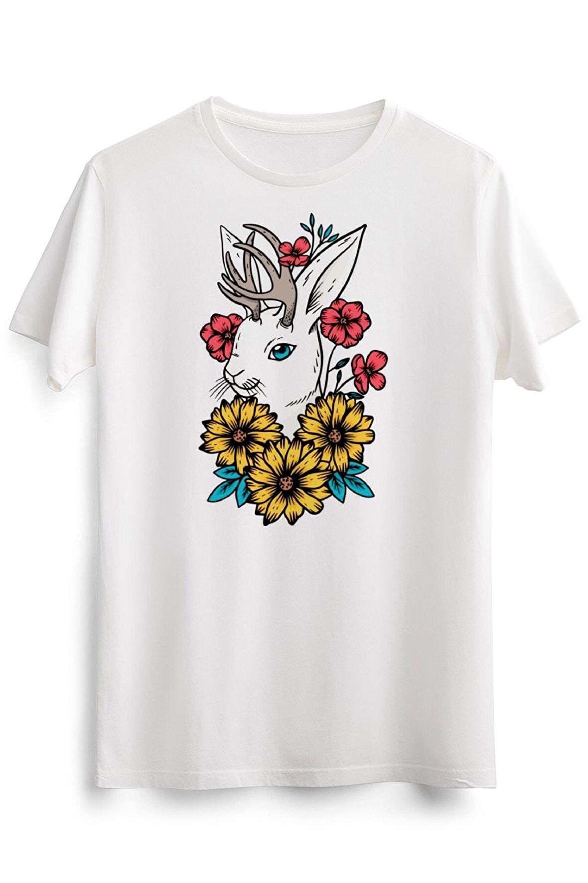 Erkek Beyaz Jackalope