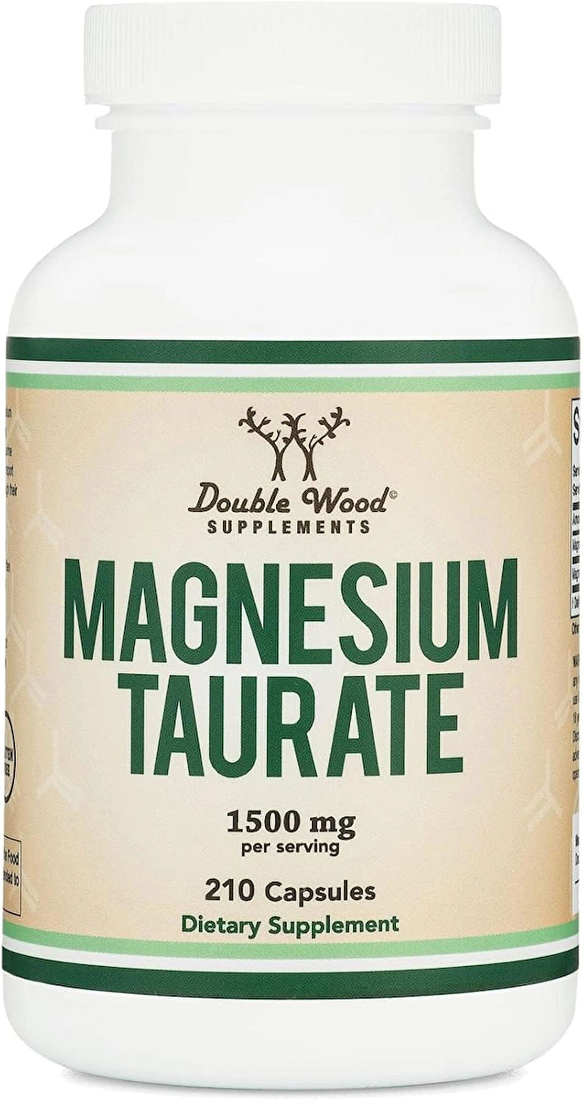 Double Wood Magnesium Taurate Cardiovascular Health to Boost 210 Vegan Caps