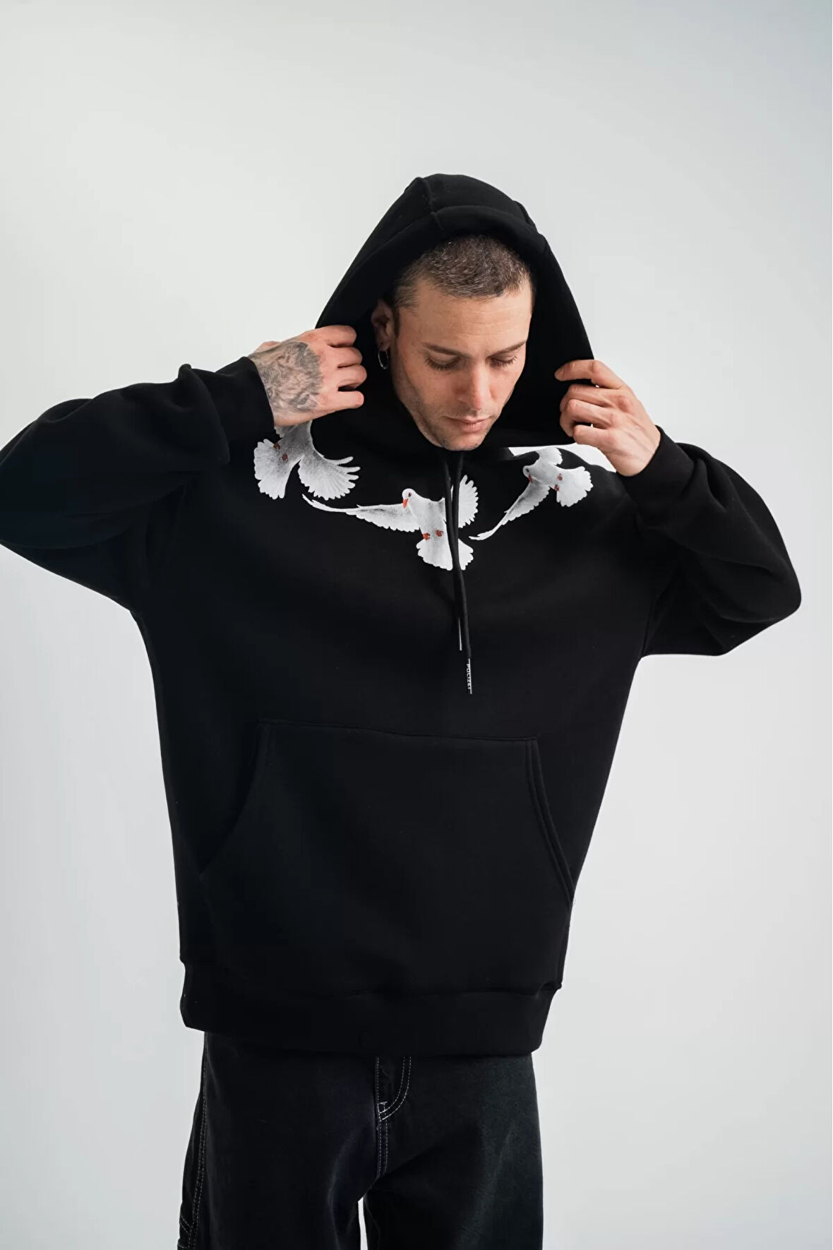 Sırt ve Göğüs Baskılı Sweatshirt