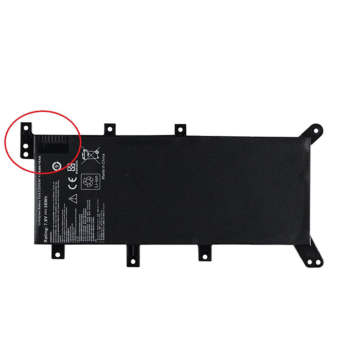 Asus X555LN-XO030H, X555LN-XO031D, X555LN-XO031H, X555LN-XO032H, X555LN-XO248H Uyumlu Batarya Pil