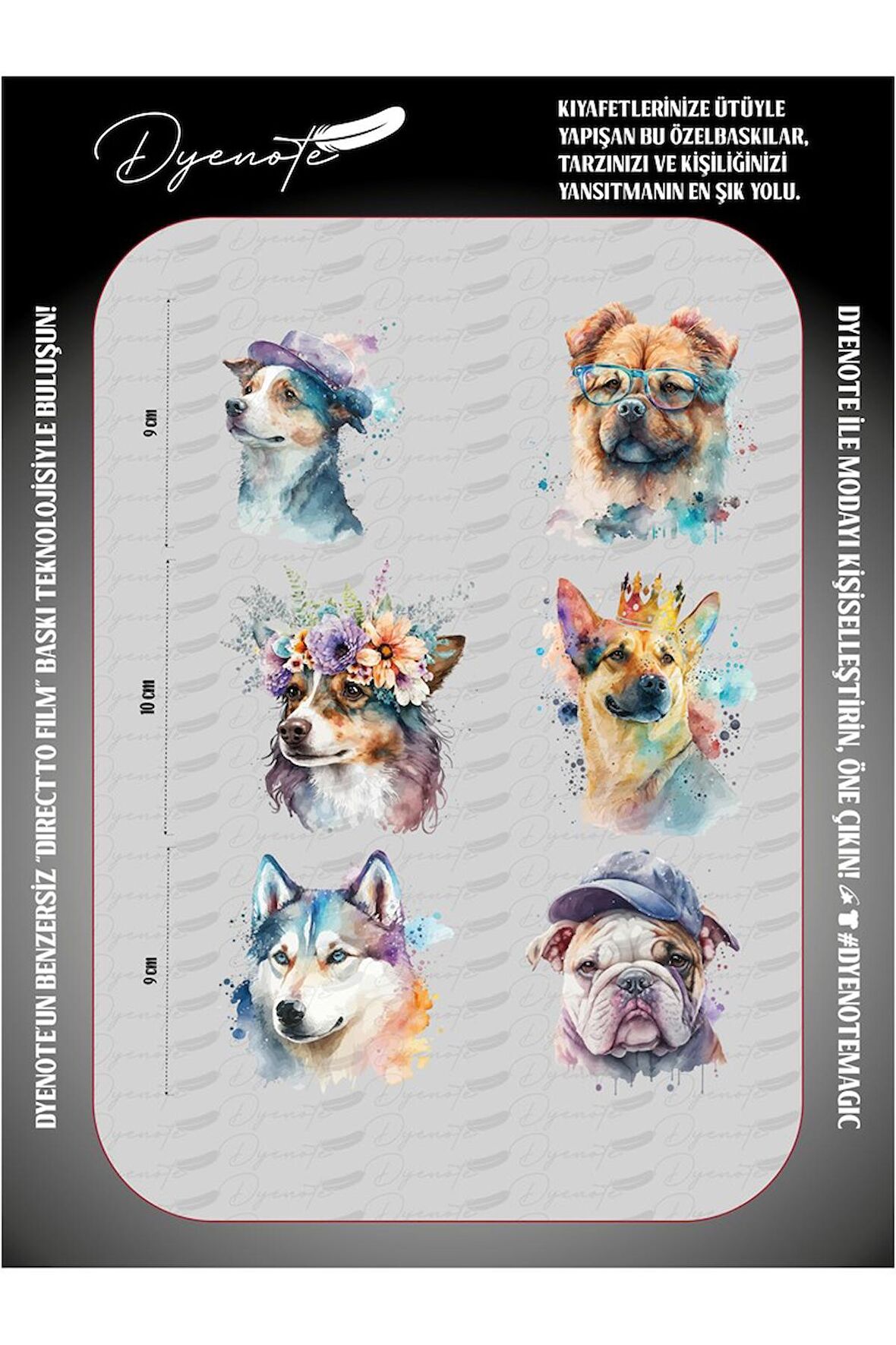 Special Dogs Özel Köpekler Drawing Kumaş Aplike Yama Ütü Ile Yapışan Transfer Kağıdı Dtf Arma