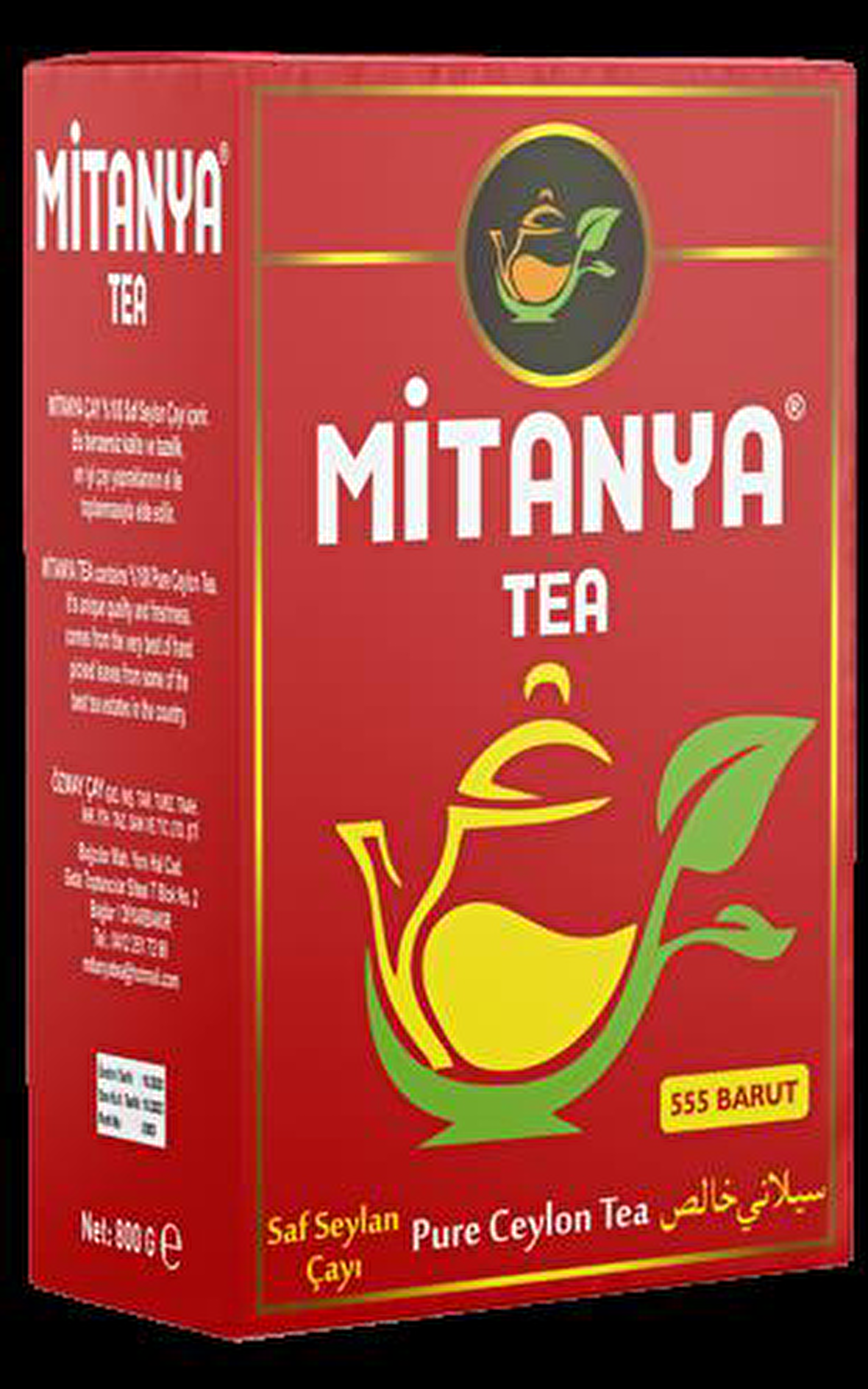 Mitanya Pure Ceylon Dökme Siyah Çay 800 gr 