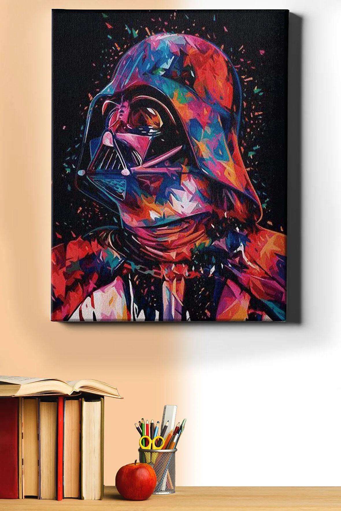 Darth Vader Sayılarla Boyama Seti Tuval Seti Fırça Boya Dahil (kasnaklı) Hobi - 40x50cm