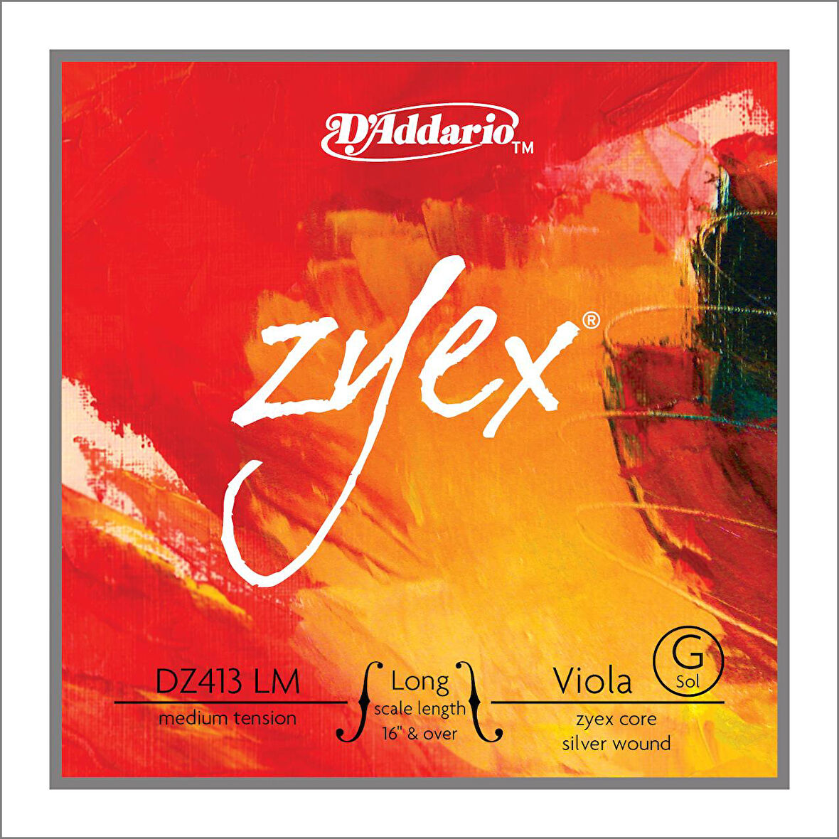 DADDARIO DZ413LM VİYOLA TEK TEL, ZYEX, (16" VE ÜSTÜ), G-(SOL), MEDIUM