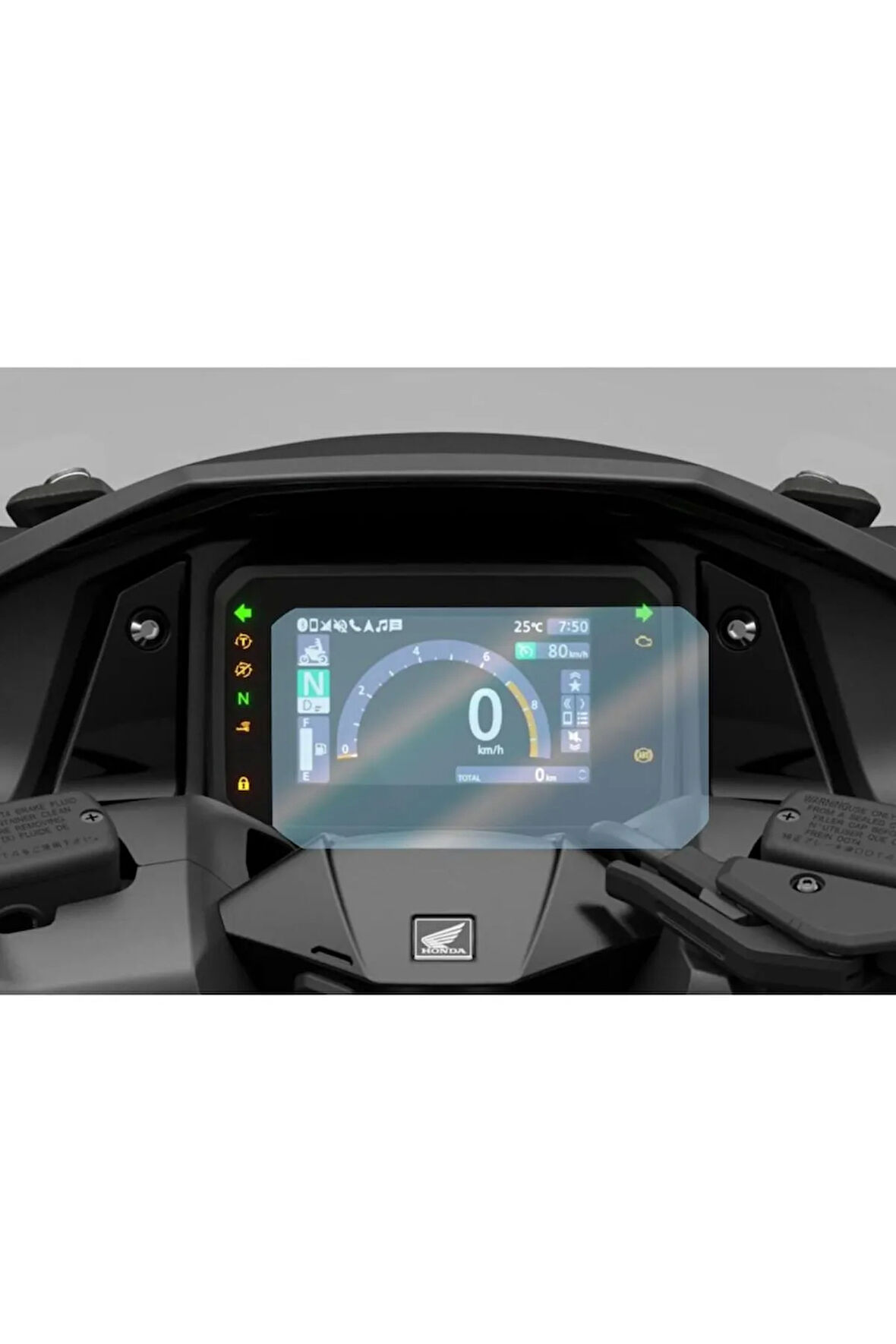 Honda Forza 250 2024-2025 Makyajlı Kasa 5 inç Gösterge Panel Uyumlu 9H Nano Ekran Koruyucu