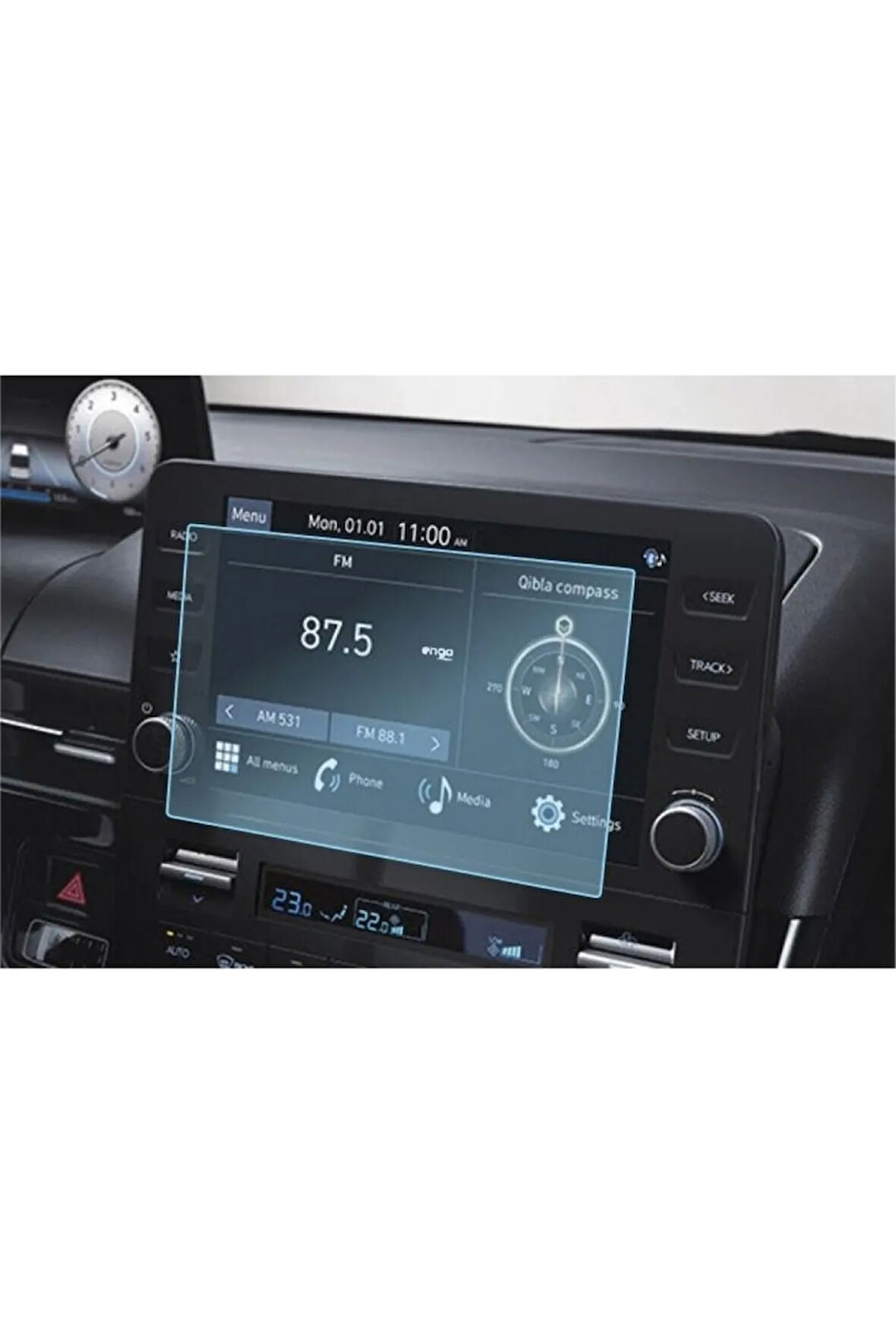 Hyundai Staria 8 Inç Multimedya Ekran Koruyucu 9H Nano Şeffaf