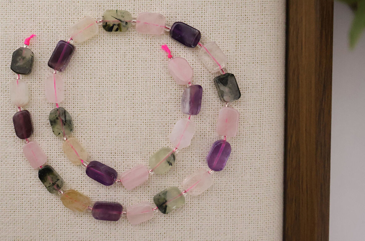 DİKDÖRTGEN KESİM MİX 8X12 MM DOĞAL TAŞ DİZİ- YÜKSEK KALİTELİ DOĞAL TAŞ