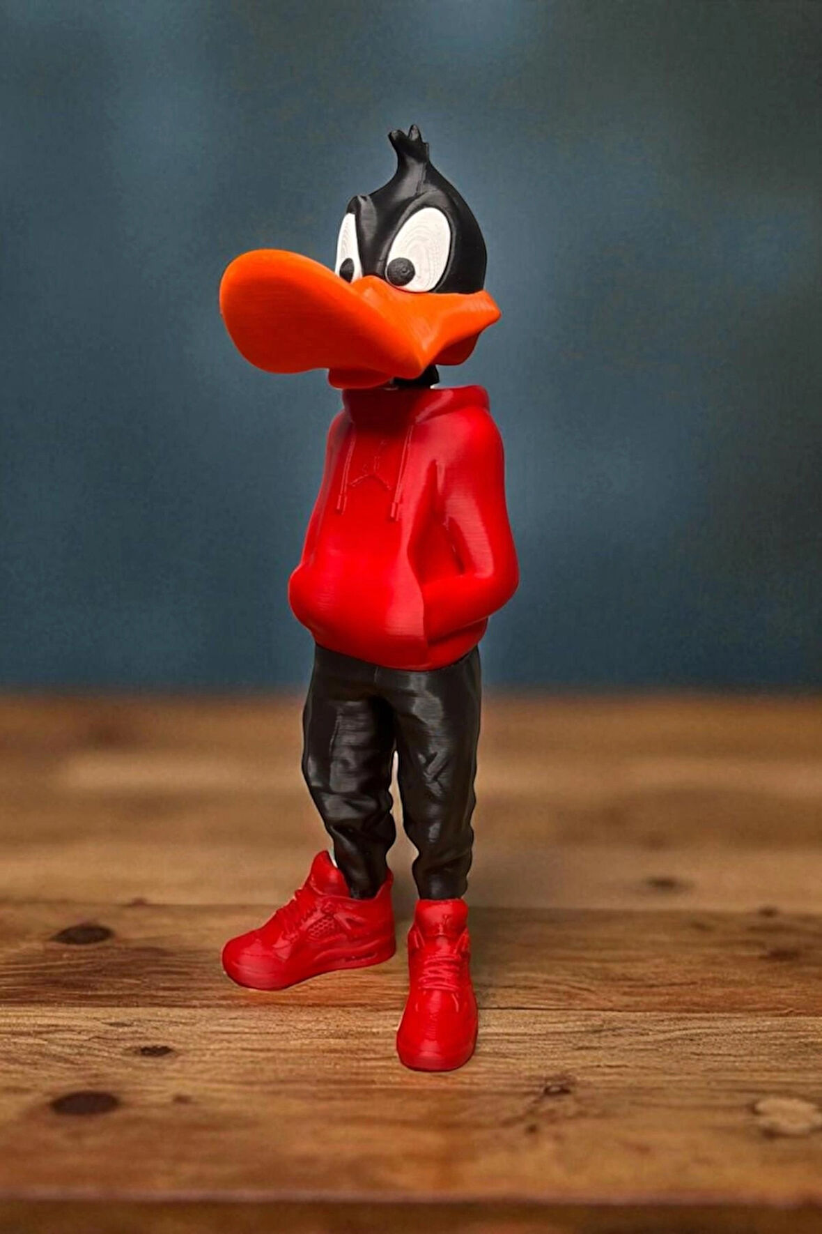 26 CM 3D baskı Daffy Duck figürü, Looney Tunes figür, çizgi film figürü