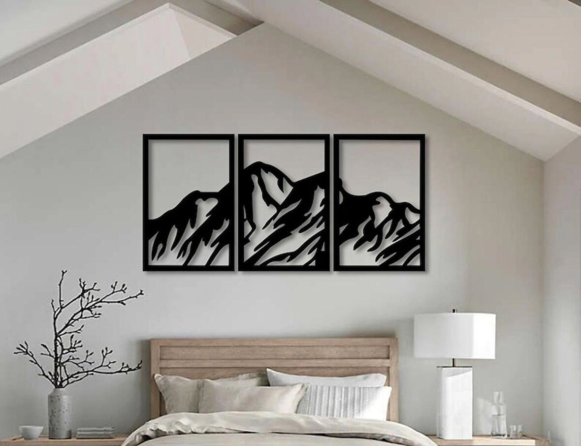 3lu Dağ modern dekoratif dekor tablo 