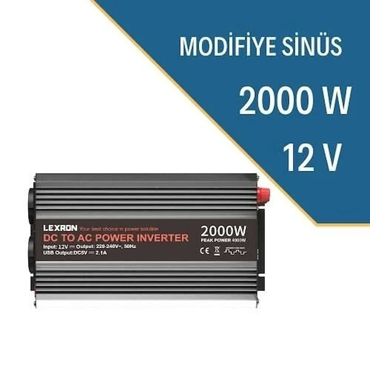 Lexron 2000W Modifiye Sinüs İnveter 12V