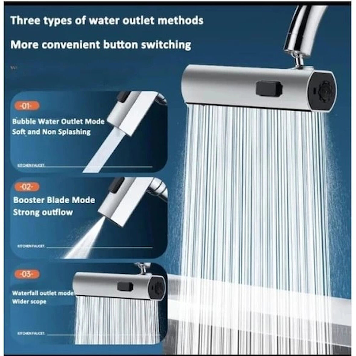 Dodes 360 Derece Döner Musluk Başlığı