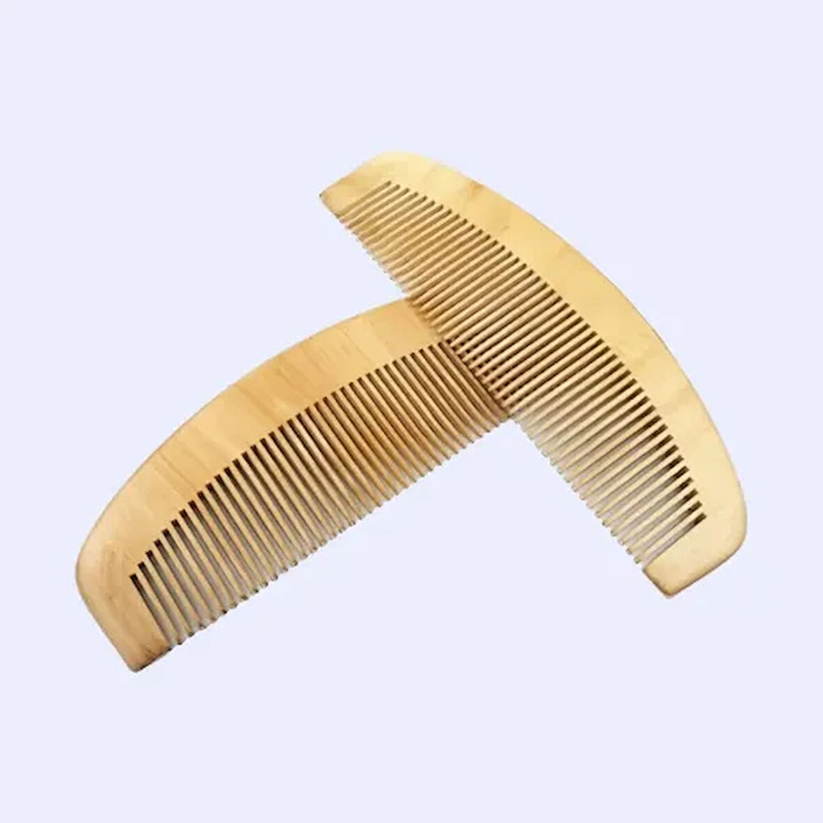 Dodes 12'li Oval Dar Dişli Ahşap Tarak Seti