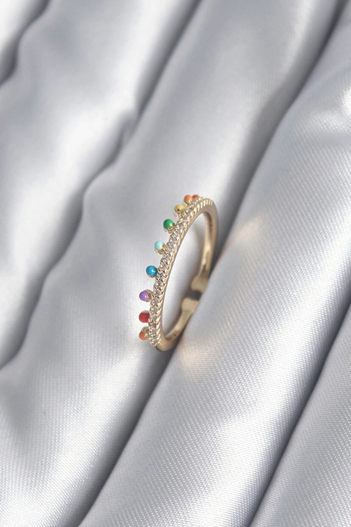 Dodes Dodes Pirinç Gold Renk Zirkon Taş Detay Kadın Yüzük TG27BYK2997