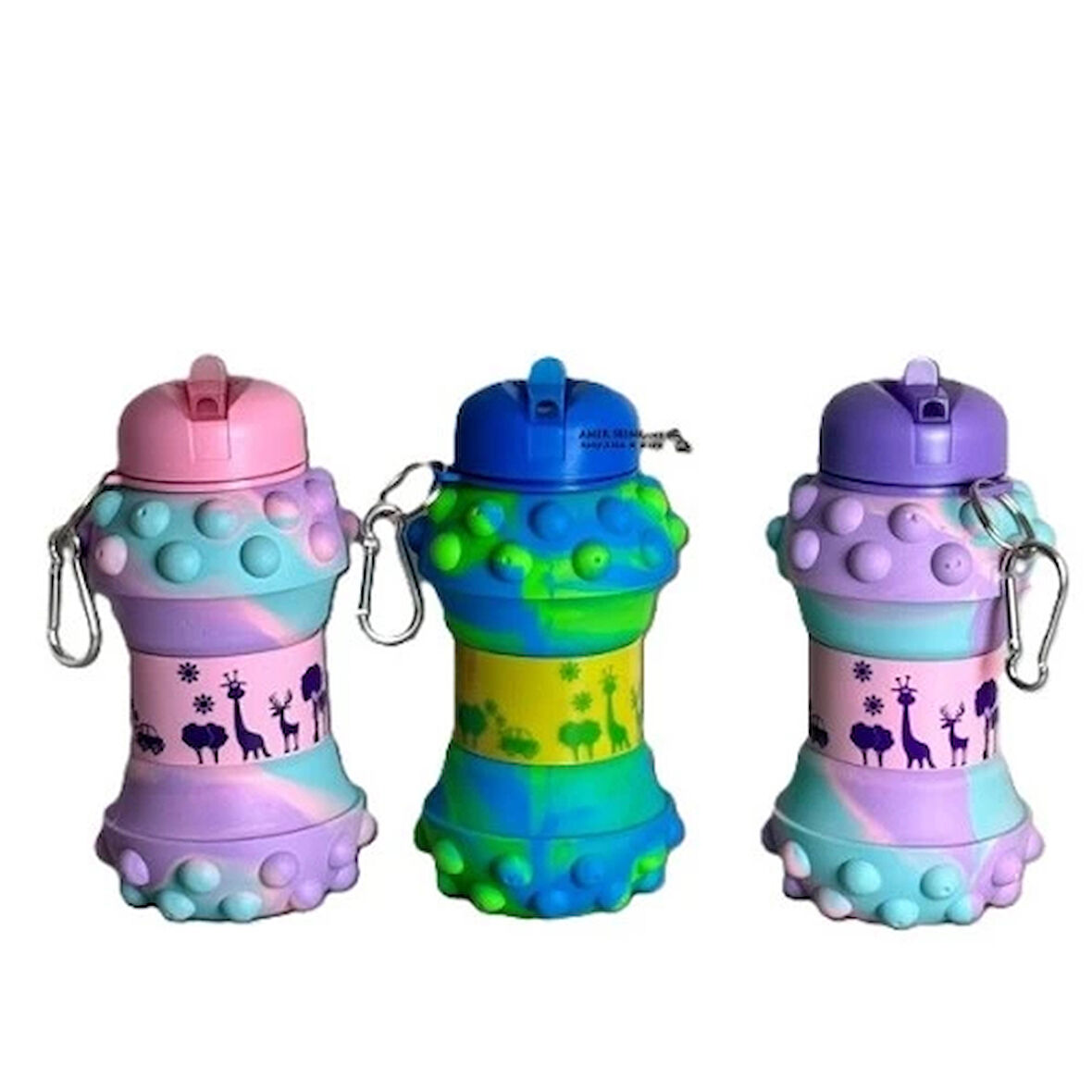 Dodes Pop-It Detaylı Akordiyon Su Şişesi