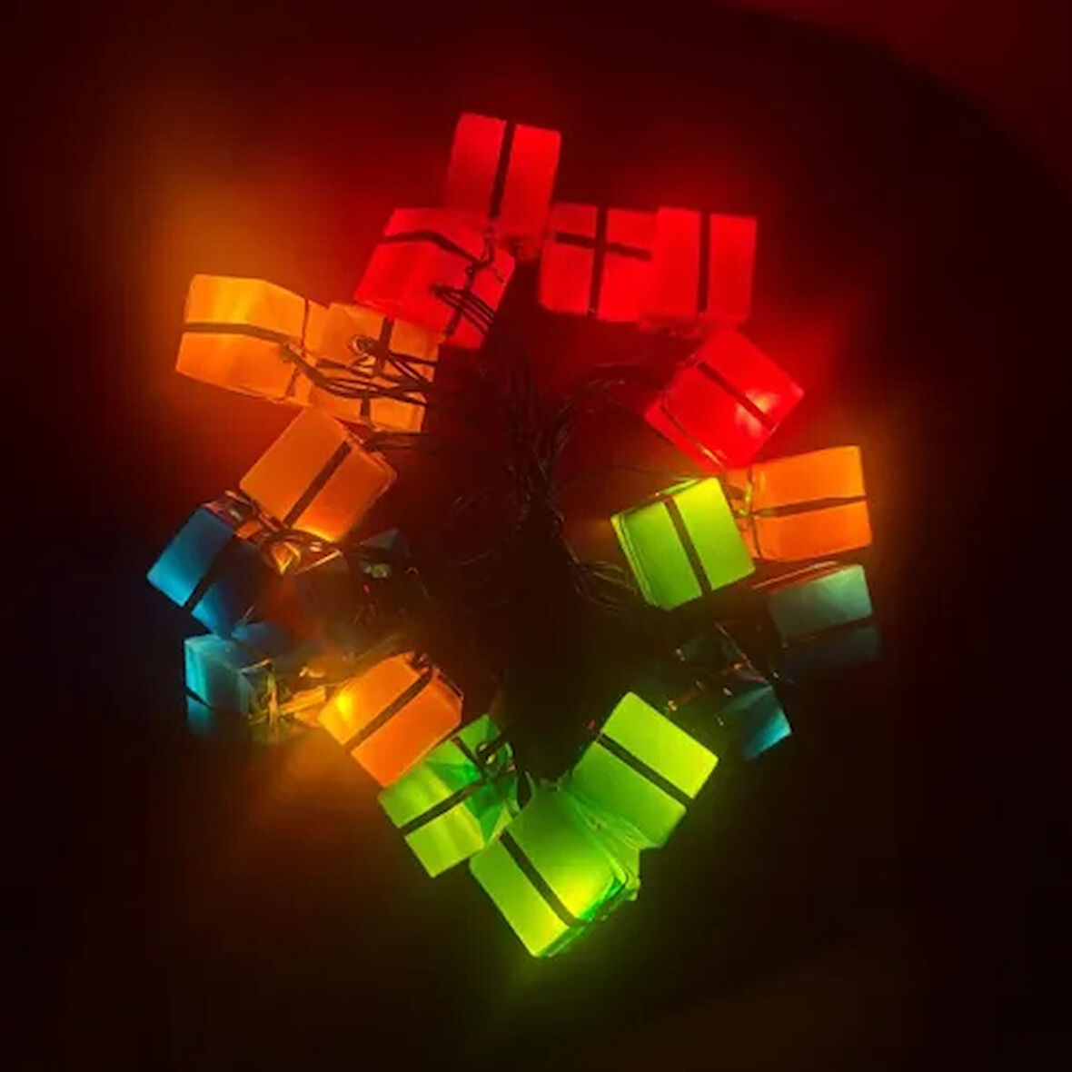 Dodes 4m 20 LED Pilli Hediye Kutusu Figürlü Lamba