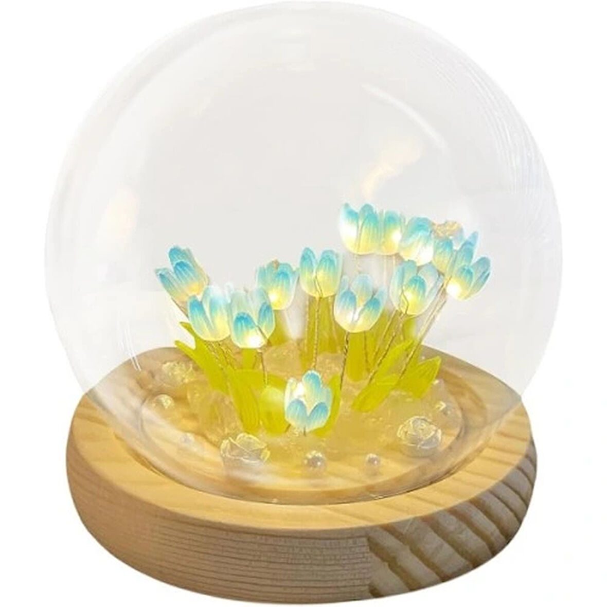 Dodes LED Işıklı Kendin Yap Lale Cam Küre