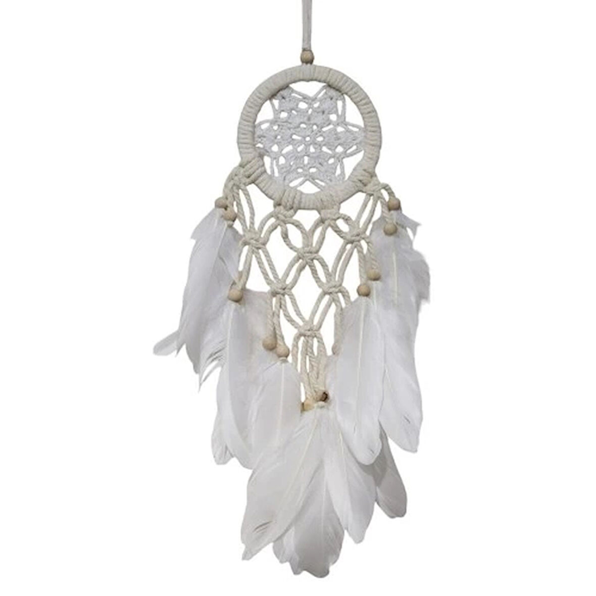 Dodes Yıldız Motifli Ekru Renk Düş Kapanı Hediyelik Duvar Süsü