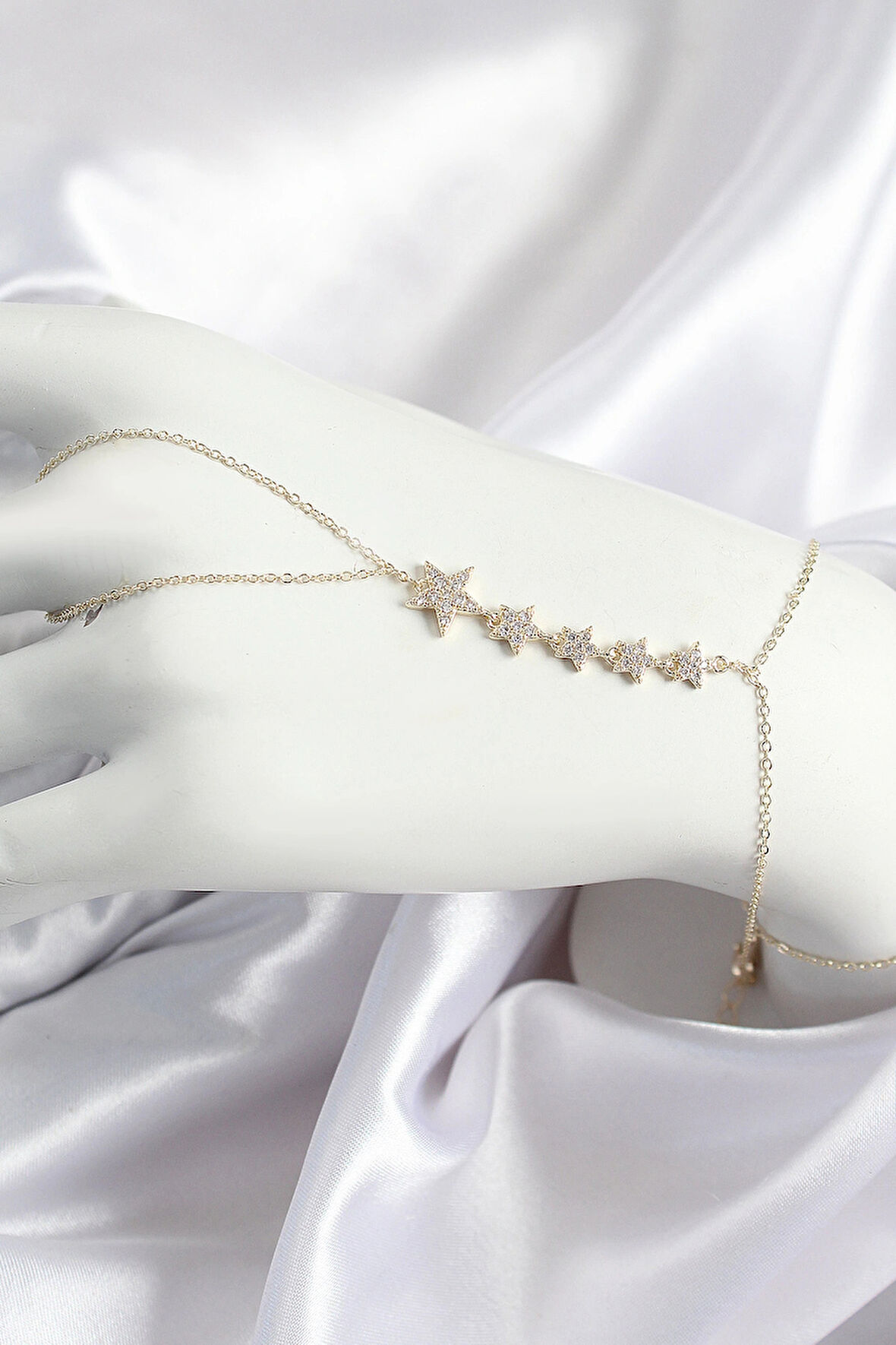 Dodes Dodes Pirinç Zirkon Taşlı Yıldız Model Gold Renk Kadın Şahmeran TG27SN687