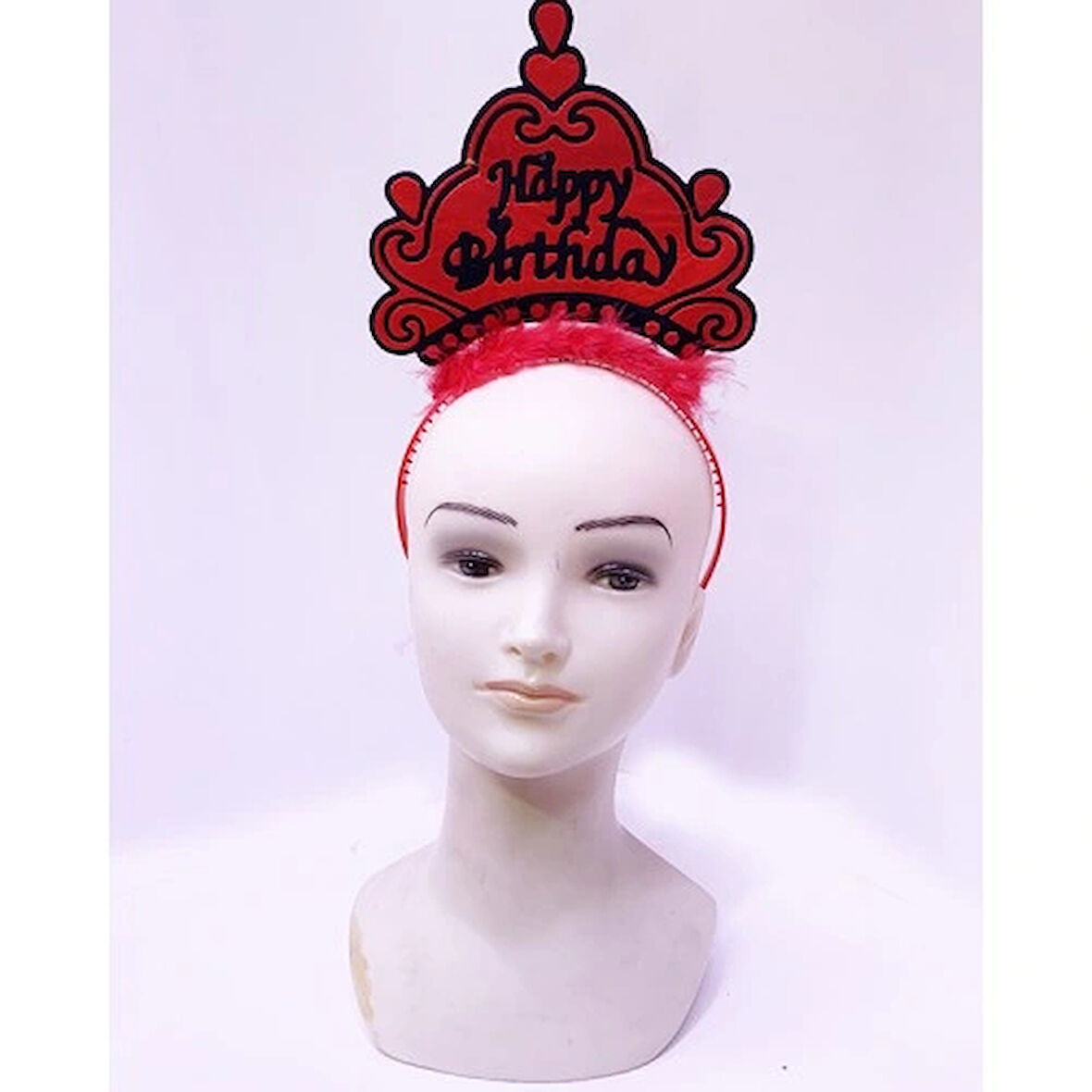 Dodes Happy Birthday Neon Kırmızı Doğum Günü Tacı