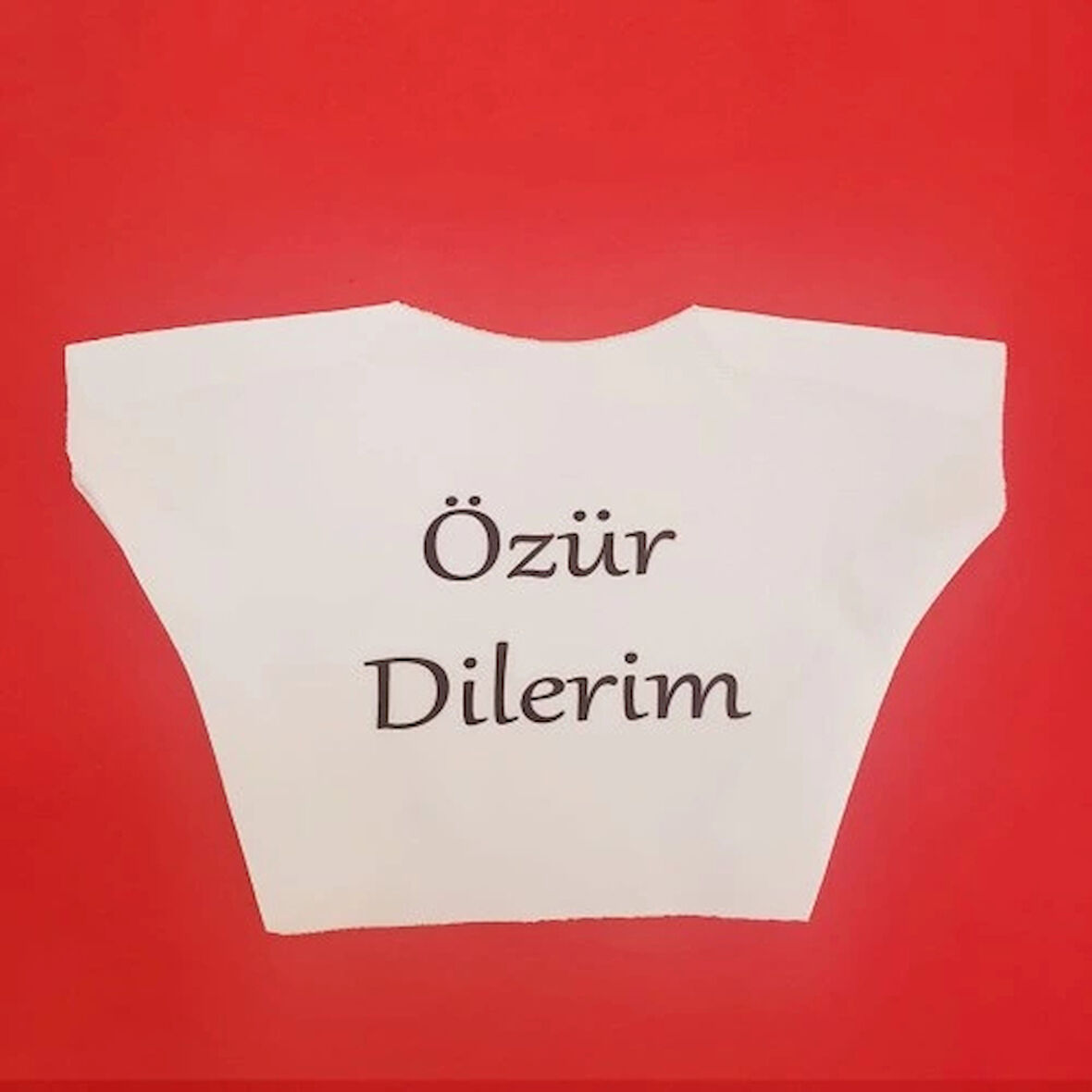 Dodes Özür Dilerim Yazılı Peluş Oyuncak Tişörtü