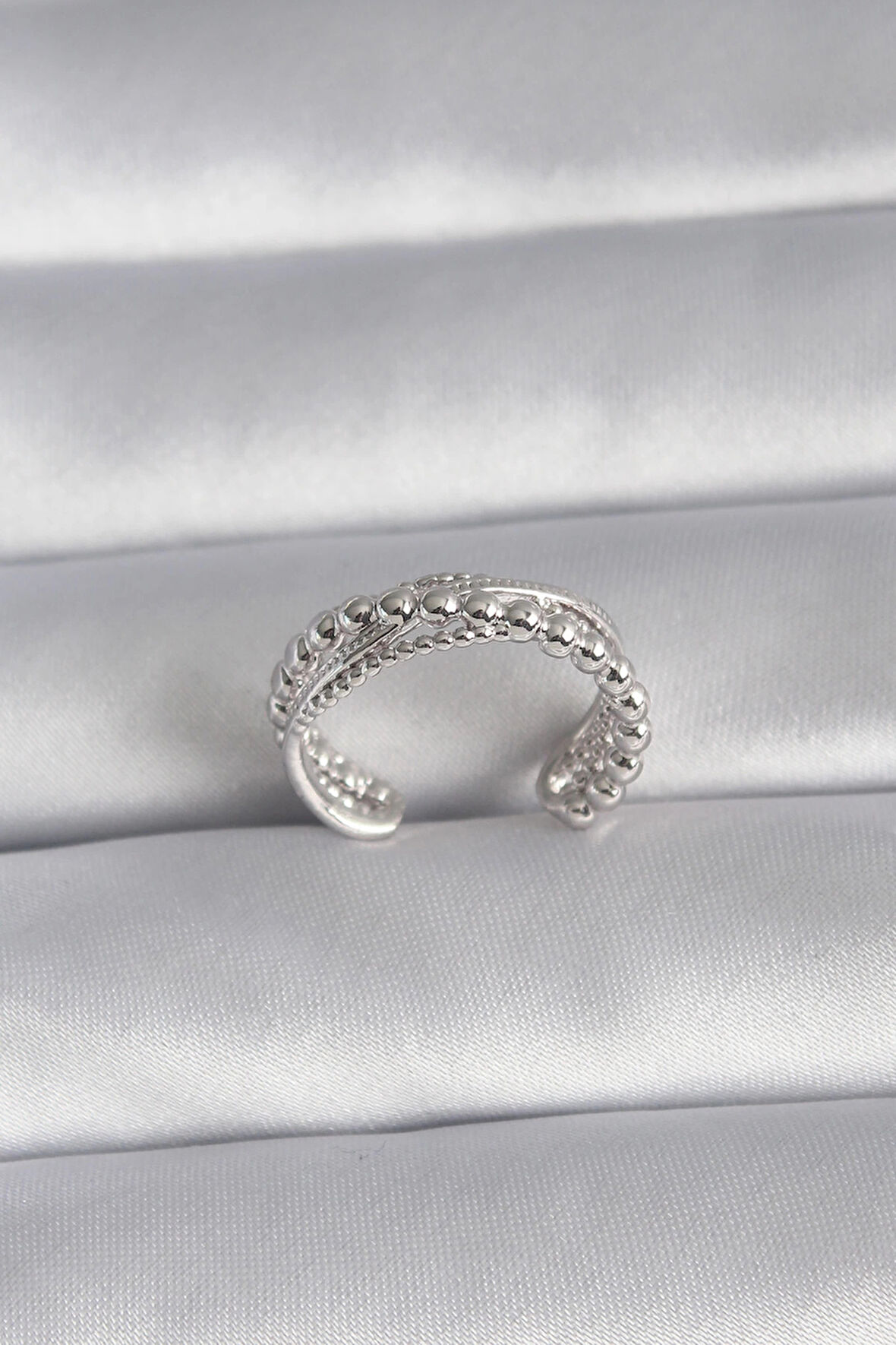 Dodes Pirinç Gümüş Renk Kadın Yüzük TG27BYK3030