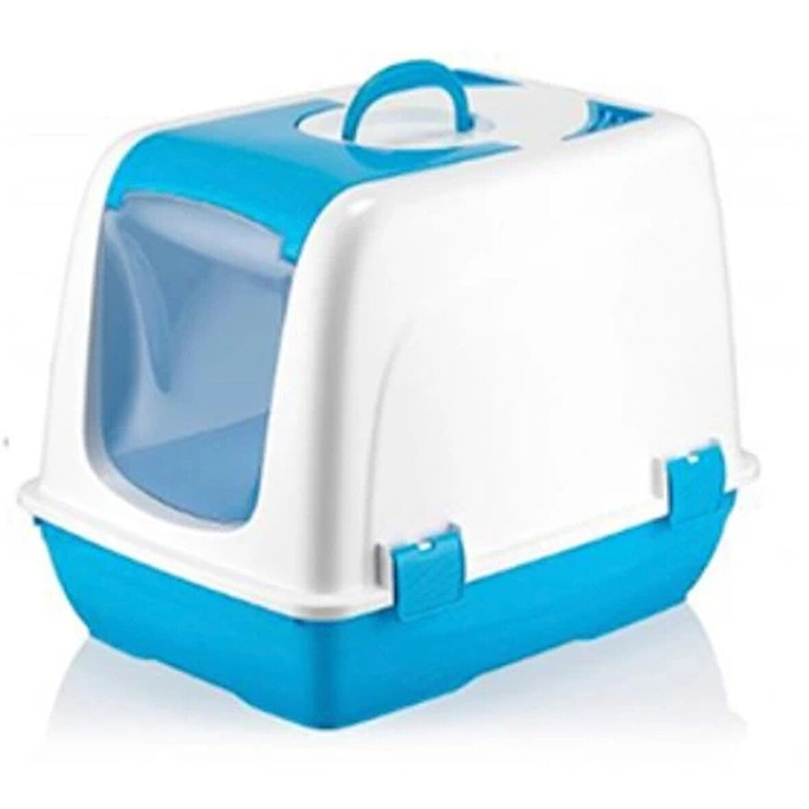 Dodes Mikopet Küçük Kapalı Kedi Tuvaleti Mavi