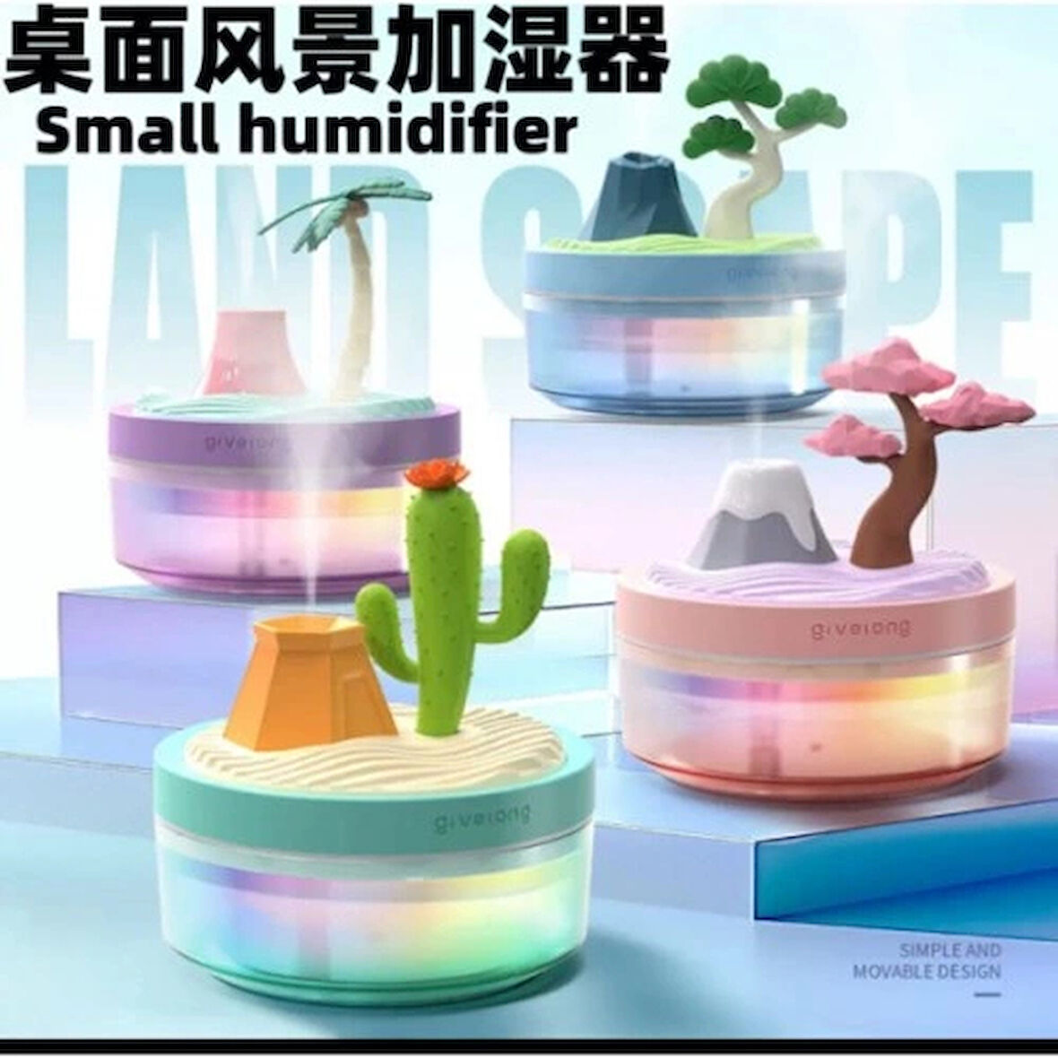 Dodes Doğa Temalı Mini Nemlendirici