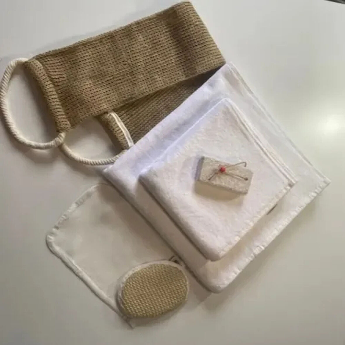 Dodes %100 Keten 6'lı Banyo Hamam Seti