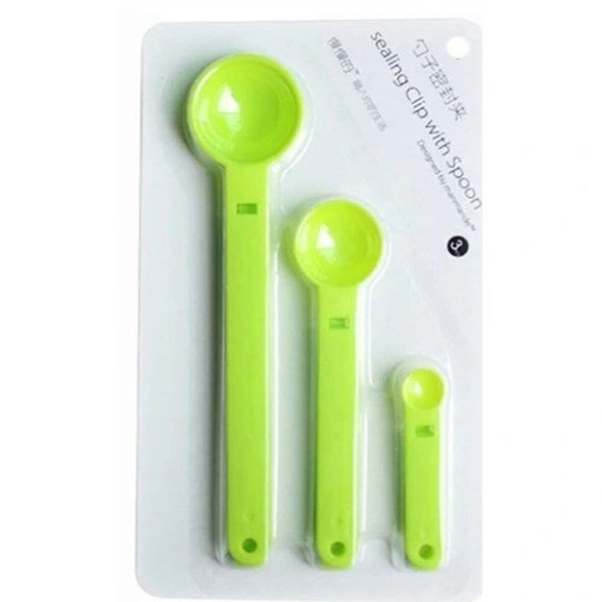 Dodes Ölçme Kaşıklı Poşet Klipsi 3'lü Paket