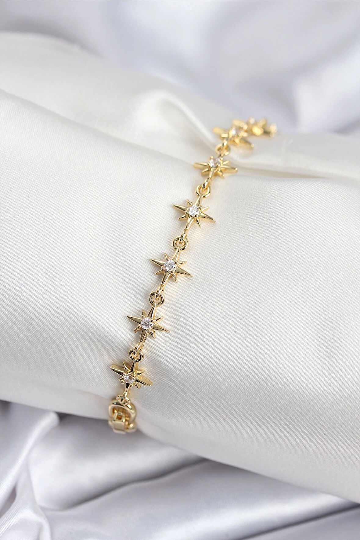 Dodes Dodes Pirinç VIP Seri Gold Renk Sıralı Kutup Yıldızı Kadın Bileklik TG27BB7927