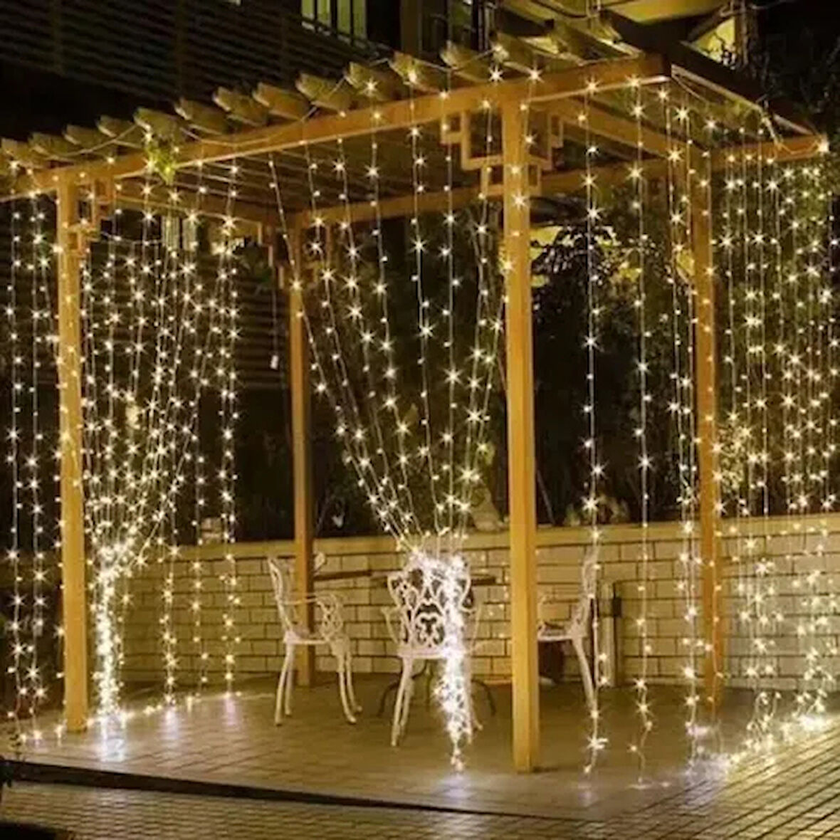Dodes 3x2 Metre Sarı Işıklı Perde LED (Plastik Kancalı)